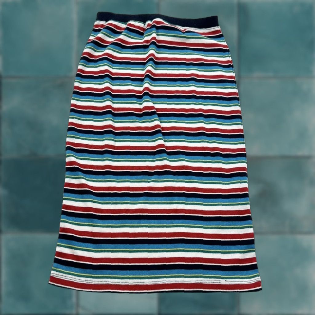 Obey VINTAGE Obey Skirt Women’s XS Striped Knit Flaws Worldwide Y2K Size 26" / US 2 / IT 38 - 1 Thumbnail