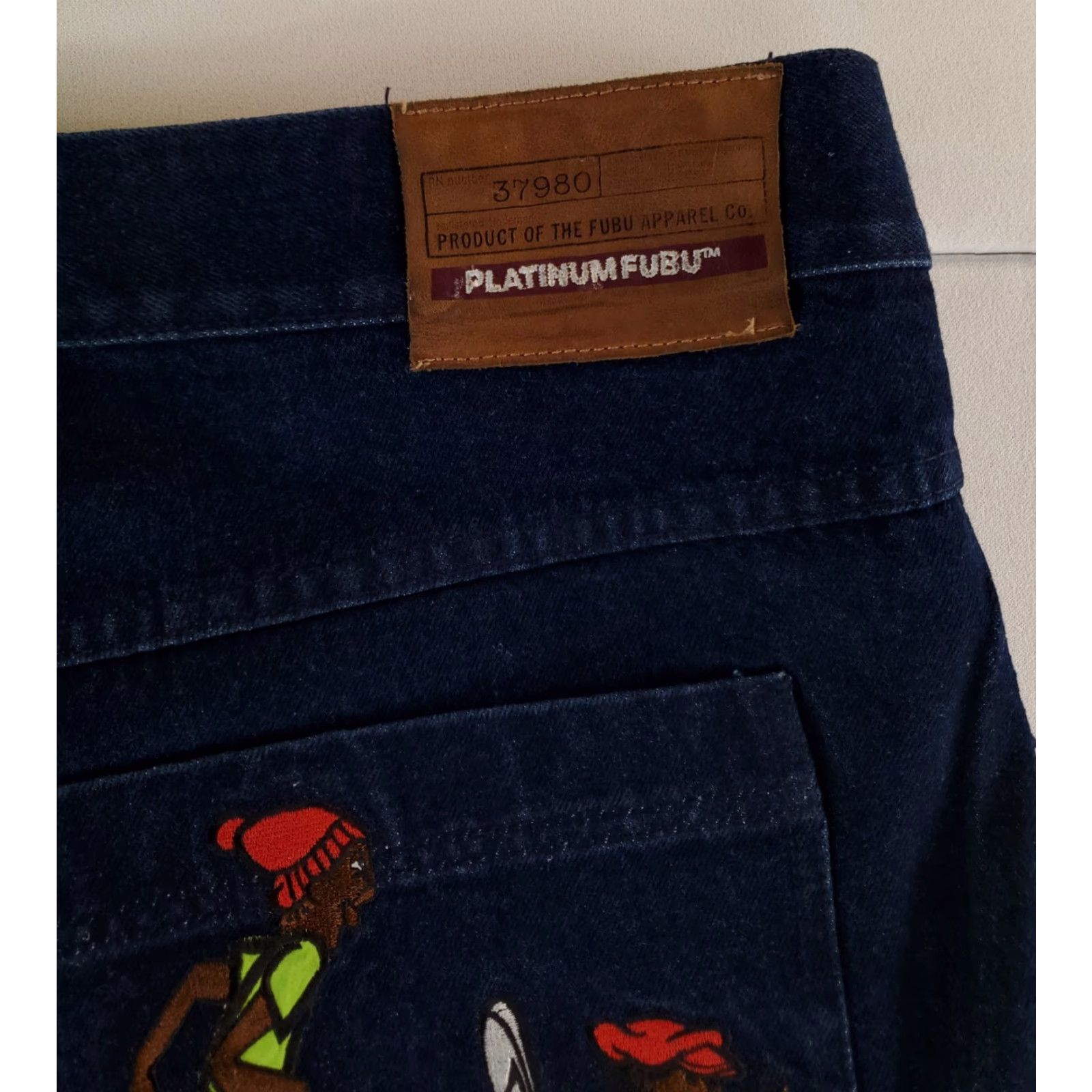 Fubu FUBU Jeans Fat Albert VTG 90s 19107 Platinum Mens 46 (44x31 Actual) Size US 44 / EU 60 - 7 Thumbnail