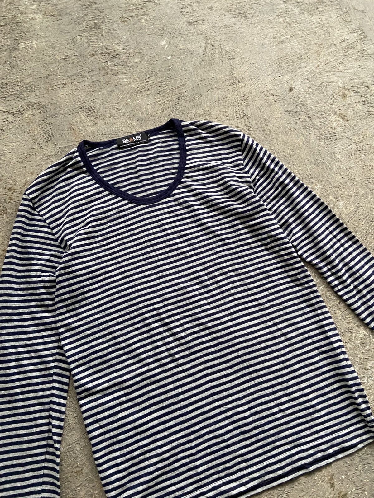 Beams Japan 2000s Beams Japan - Stripe Long Sleeve T-Shirt Size US S / EU 44-46 / 1 - 2 Thumbnail