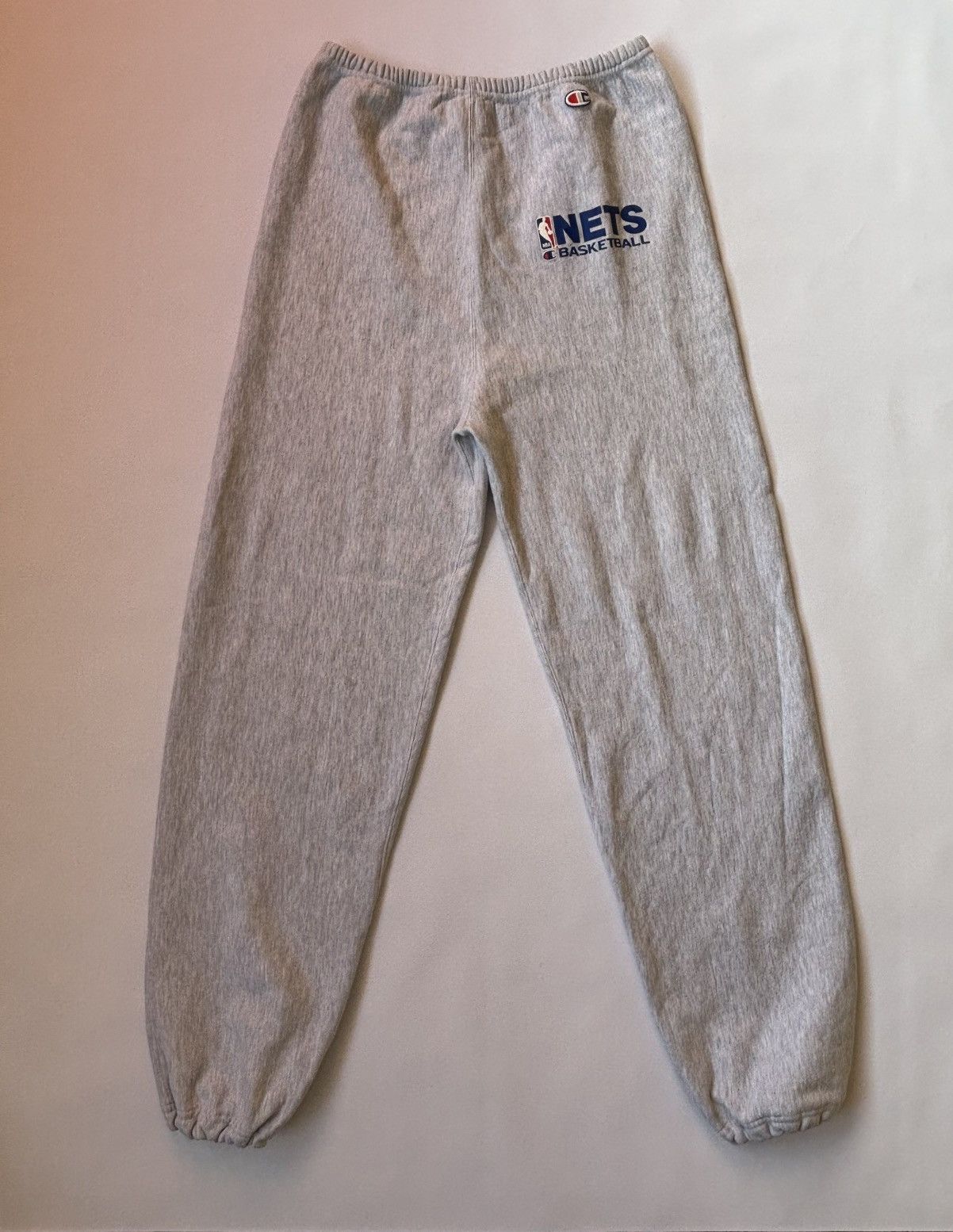 Champion Vintage 90s Champion NBA Nets sweatpants y2k made in USA Size US 33 - 1 Thumbnail