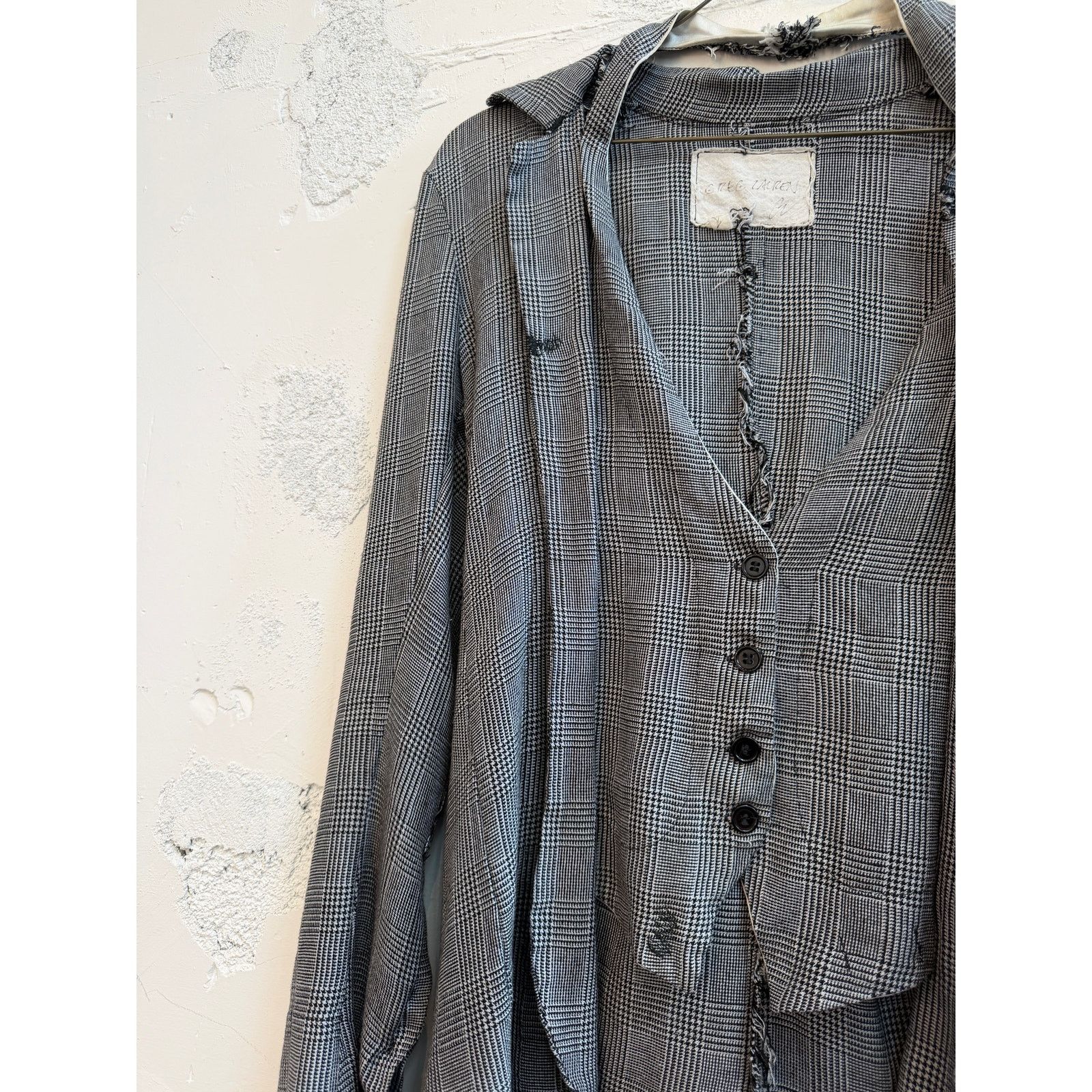 Greg Lauren Greg Lauren The Destroyed Cary G-1 Glen Plaid Coat Size US M / EU 48-50 / 2 - 3 Thumbnail