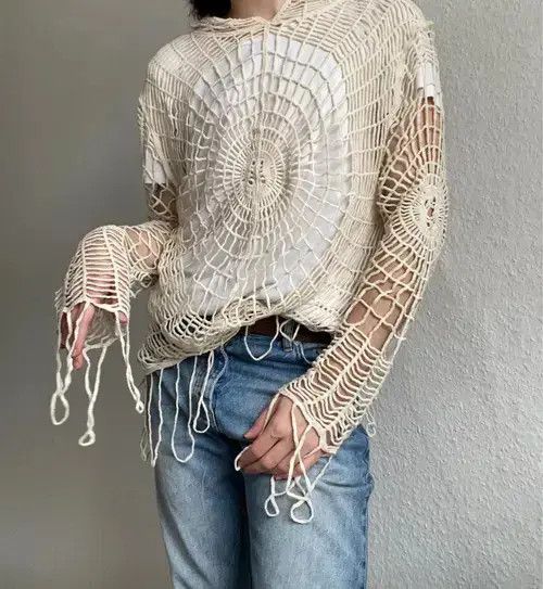 VIBE Spider Web Hollow Hole Design Hooded Size US L / EU 52-54 / 3 - 1 Thumbnail