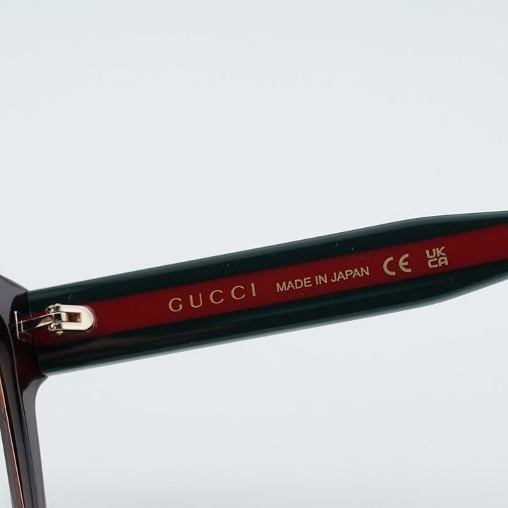 Gucci Gucci GG0038ONN 002 Eyeglasses Havana 54mm Square Frame Size ONE SIZE - 9 Thumbnail