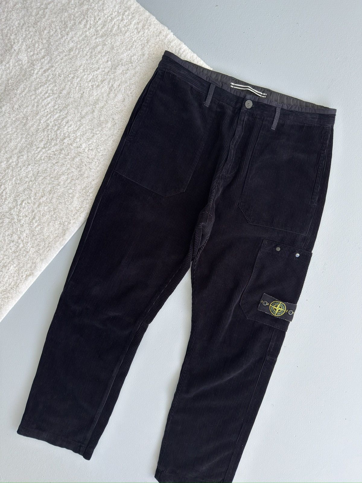 Stone Island Stone Island Corduroy Type-RE Cargo Pants Black Size US 34 / EU 50 - 8 Thumbnail