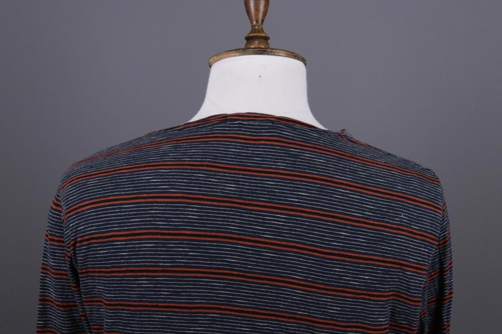 Nudie Jeans Nudie Jeans Co Gray Striped Knit Relaxed Sweater Size L Size US L / EU 52-54 / 3 - 9 Thumbnail