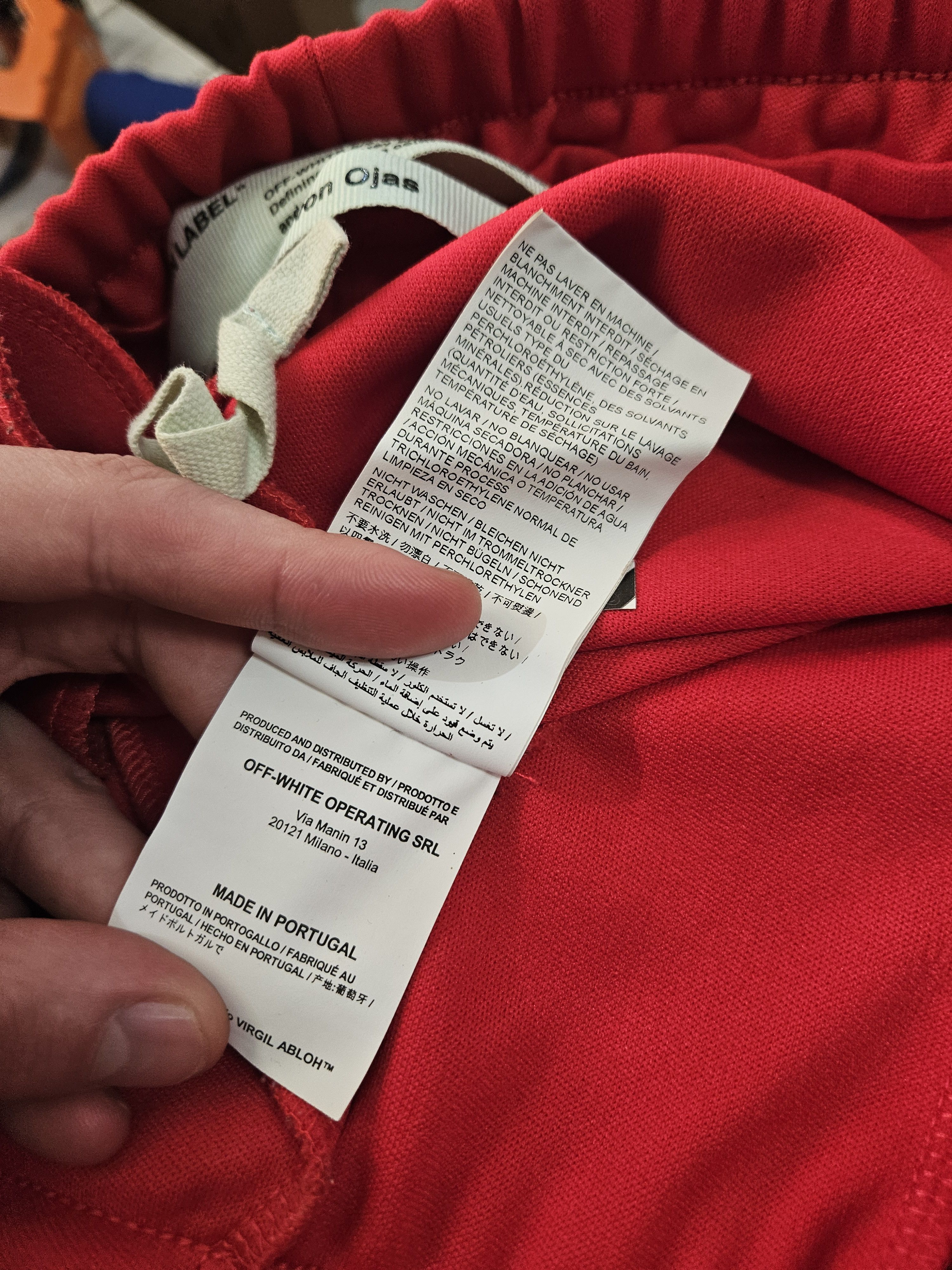 Off-White Flared Red Embroidered Virgil Abloh Sweatpants Size US 32 / EU 48 - 10 Thumbnail