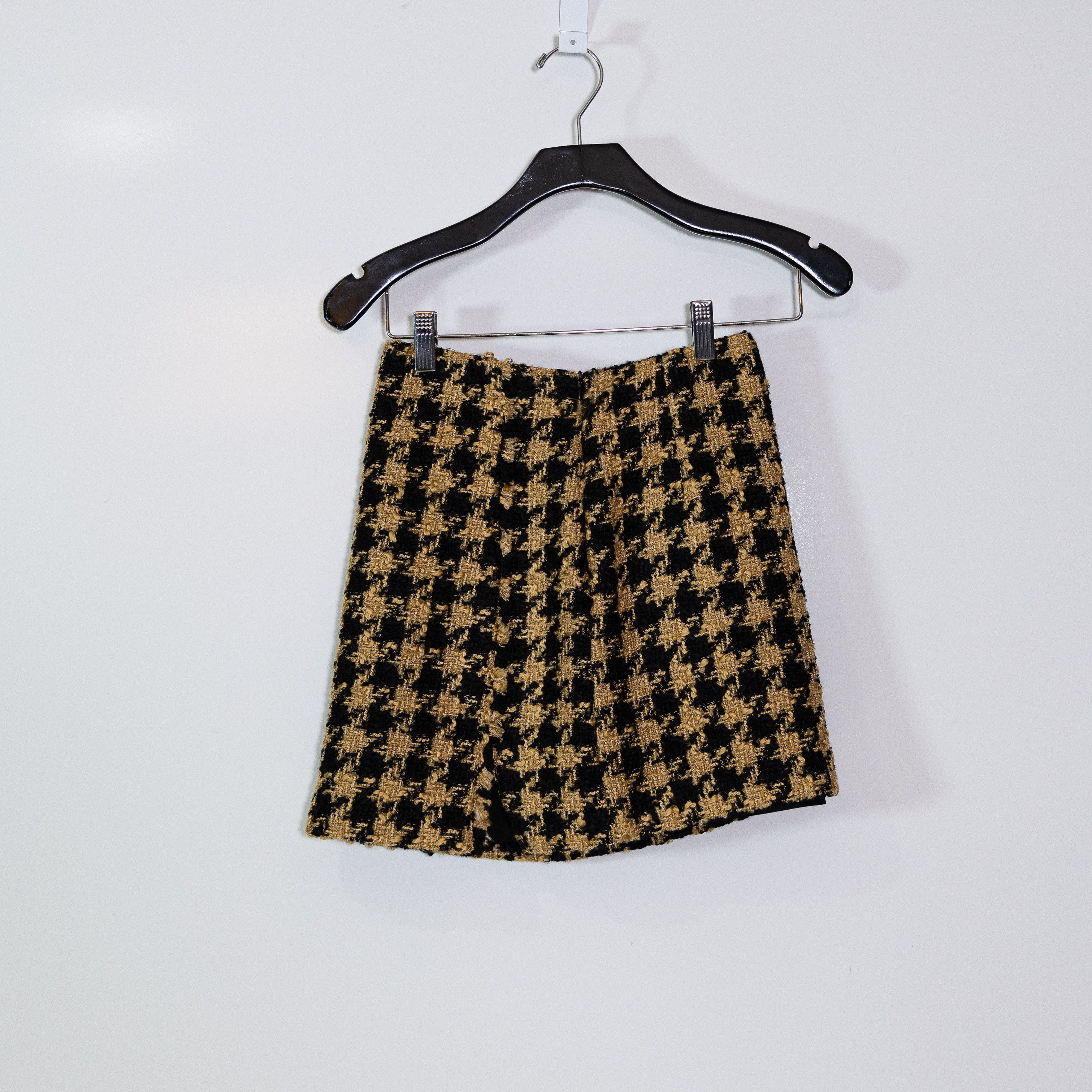 Zara Zara Black Brown Houndstooth Textured Knit Size 25" / US 0 / IT 36 - 3 Thumbnail
