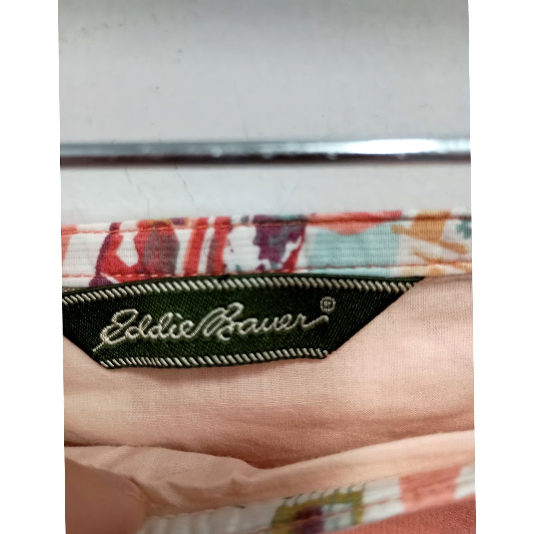 Eddie Bauer VINTAGE Eddie Bauer Skirt Womens 14 Pink 90s Peach Postcard Tropical Novelty Size 36" / US 14 / IT 50 - 6 Thumbnail
