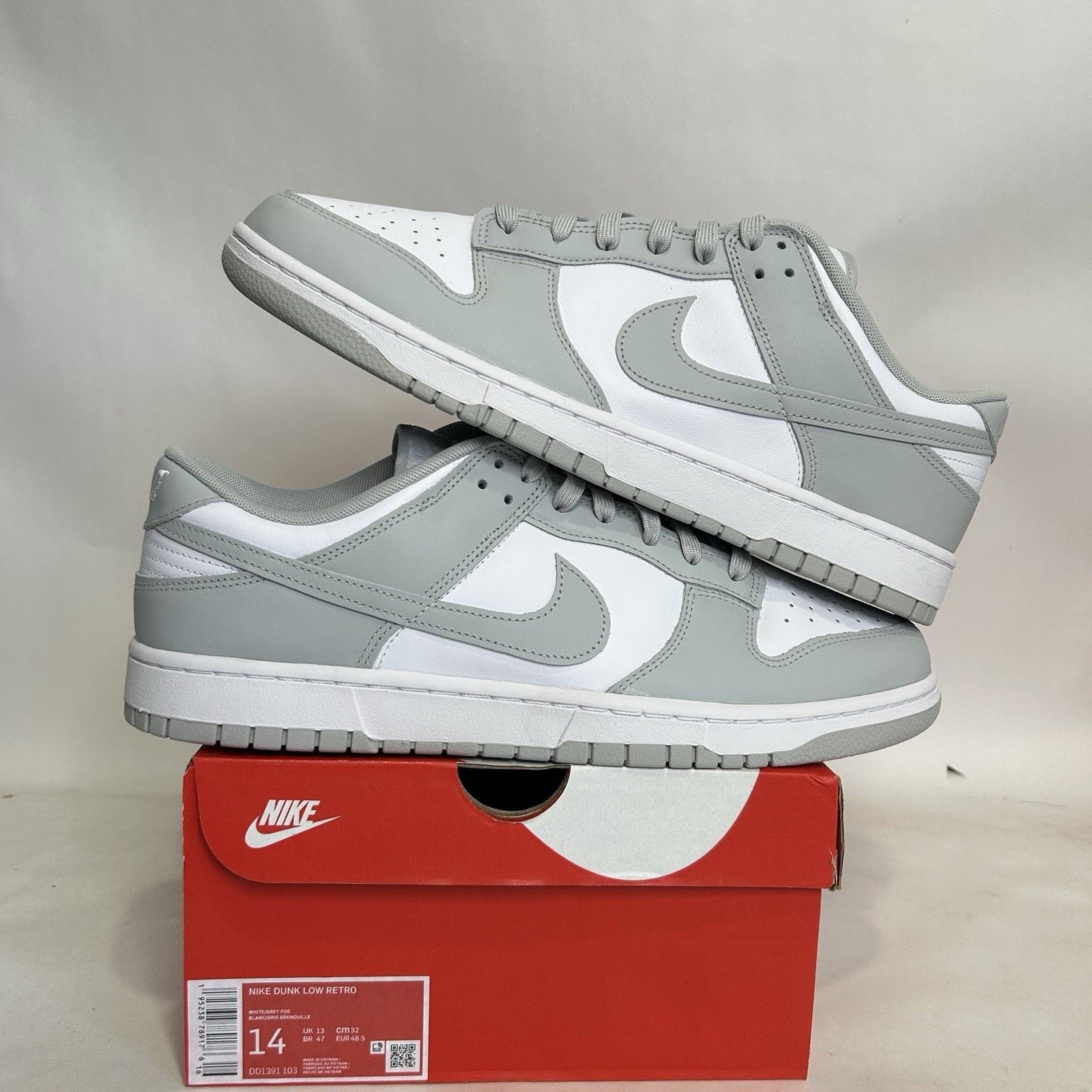 Nike Nike Dunk Low “White Grey Fog” Size US 14 / EU 47 - 1 Thumbnail