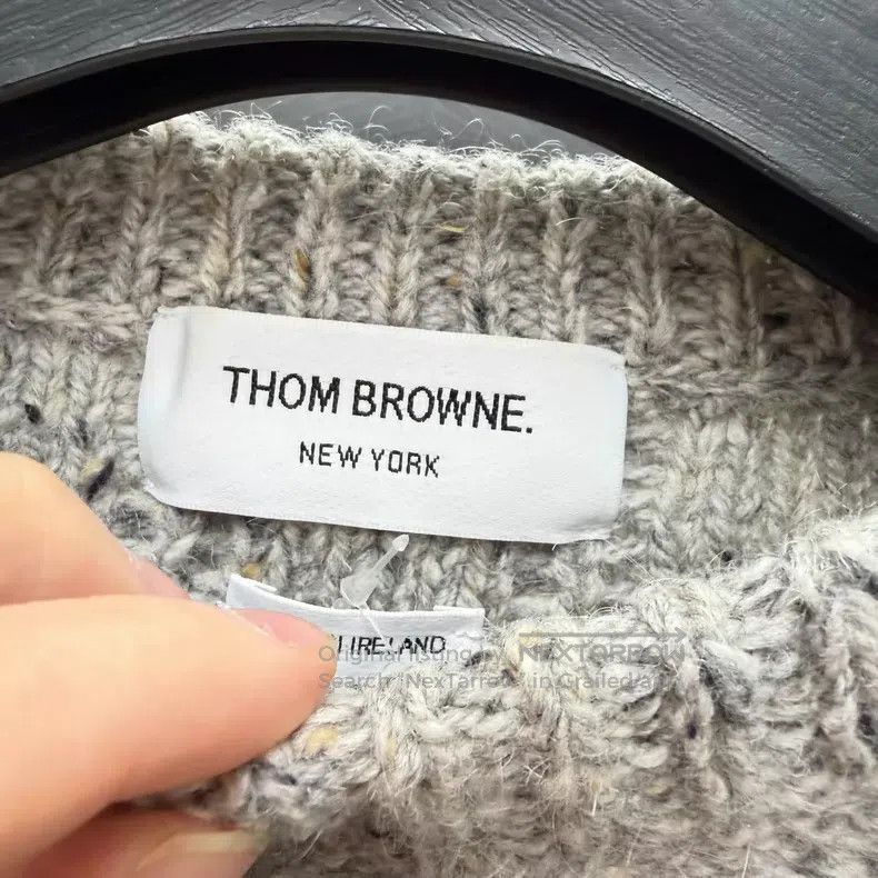 Thom Browne Thom Browne Classic Gray Mohair Wool Knit Sweater Size US L / EU 52-54 / 3 - 4 Thumbnail