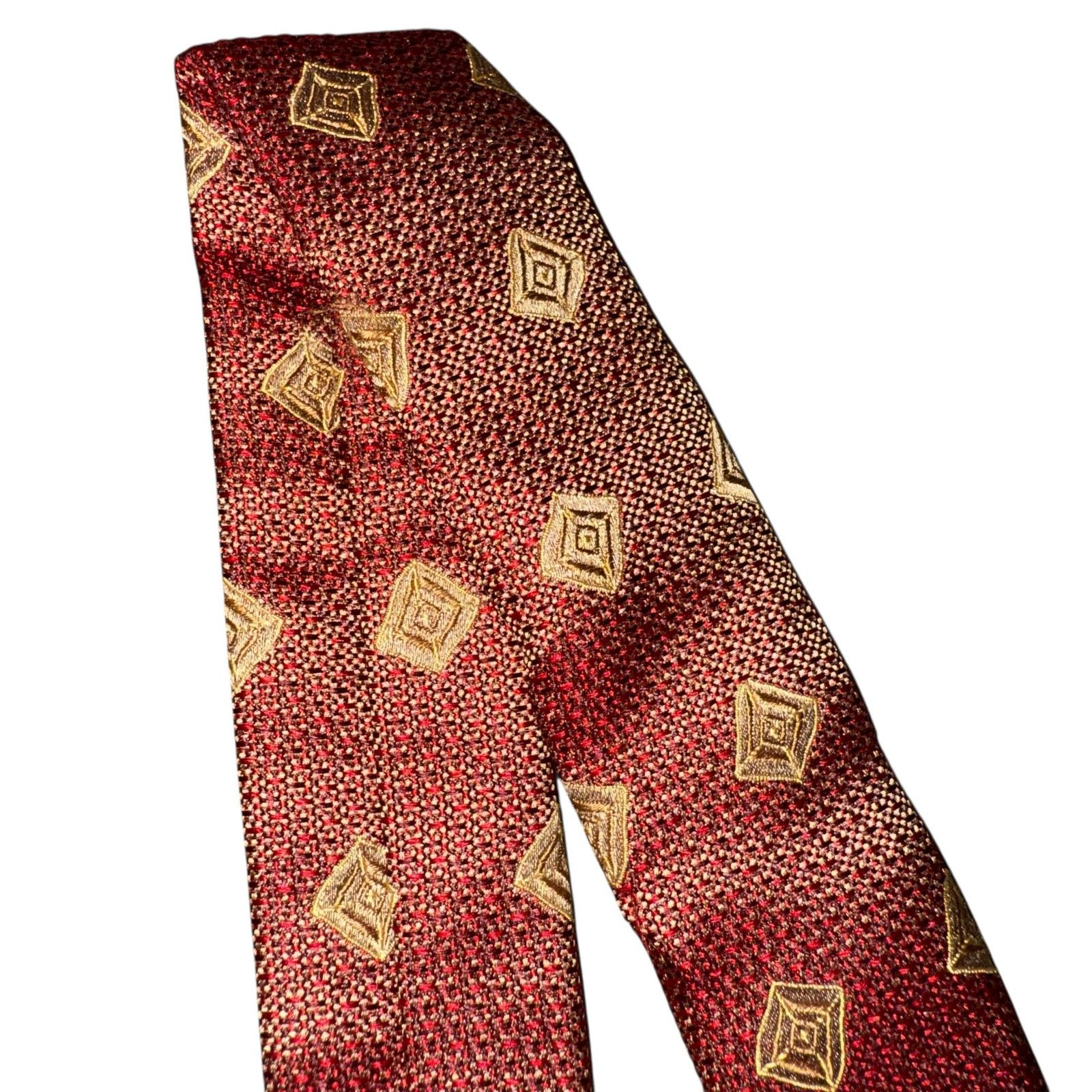 Vintage Vintage Y-Shaped Abstract Adjustable Burgundy Suspenders Size ONE SIZE - 6 Thumbnail