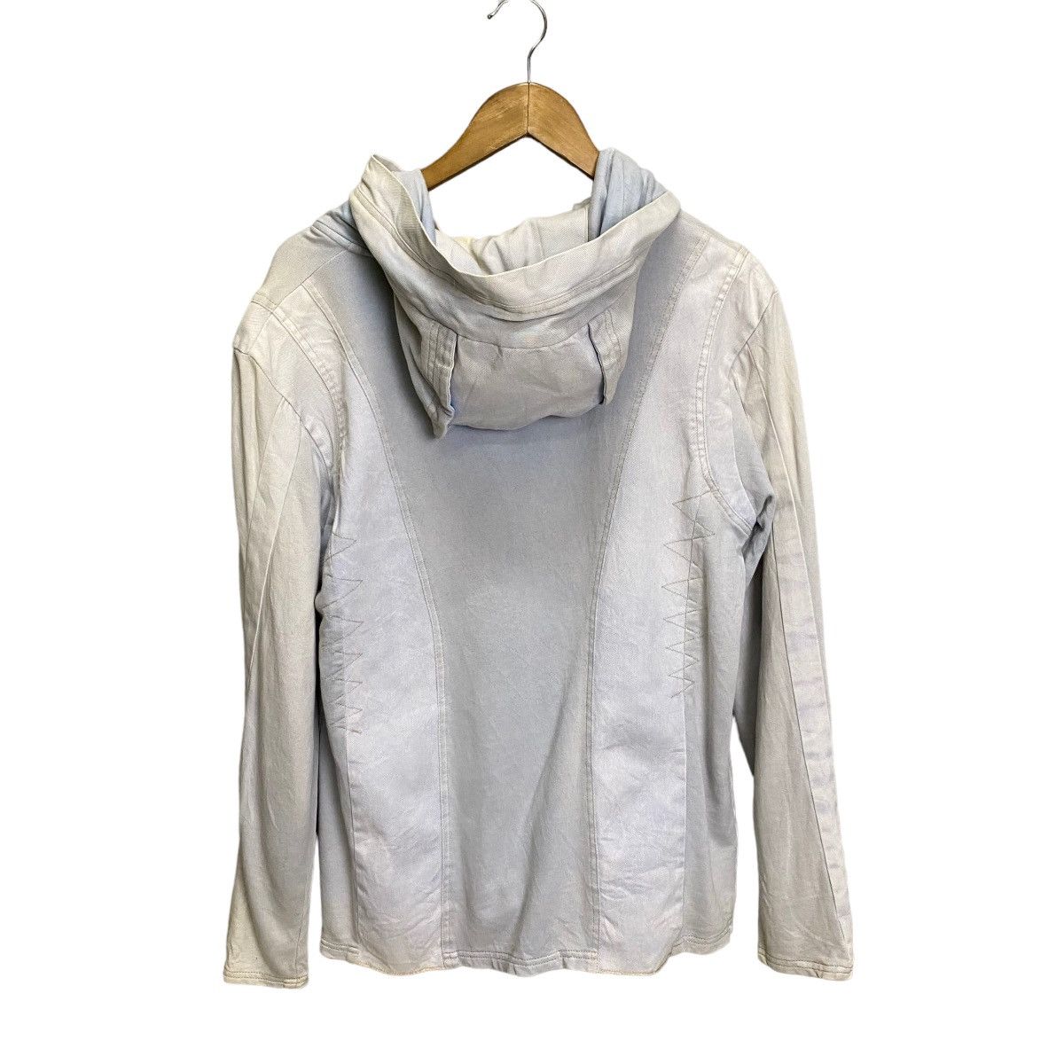 Japanese Brand PPFM faded denim mix cotton hoodie jacket Size US M / EU 48-50 / 2 - 4 Thumbnail
