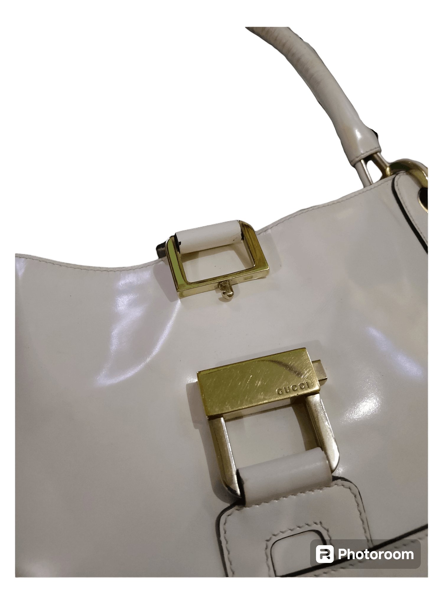 Gucci Gucci white patent jackie leather handbag Size ONE SIZE - 11 Thumbnail