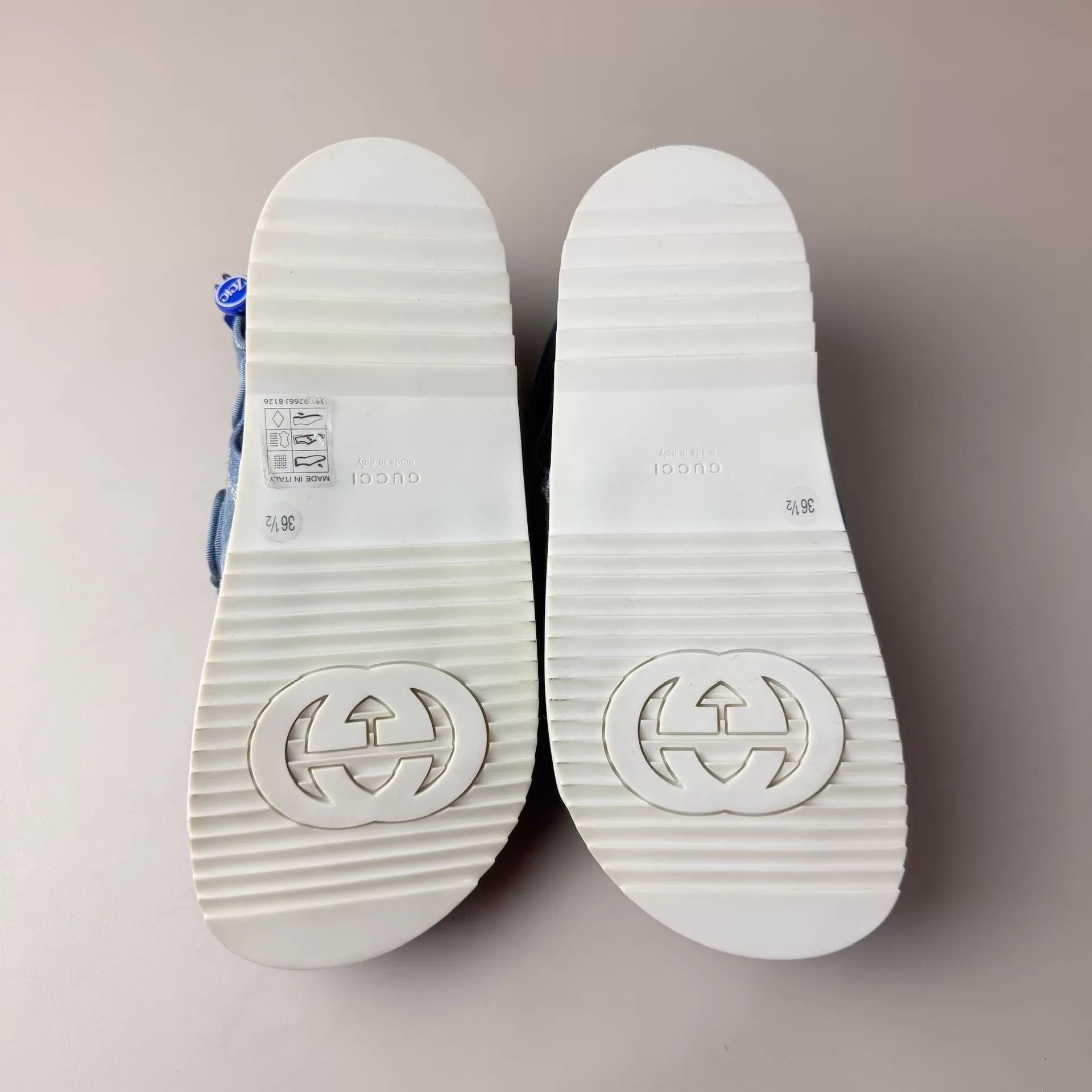 Gucci Gucci Denim All Over Print Double C Sandals 36.5 Size US 6 / IT 36 - 6 Thumbnail