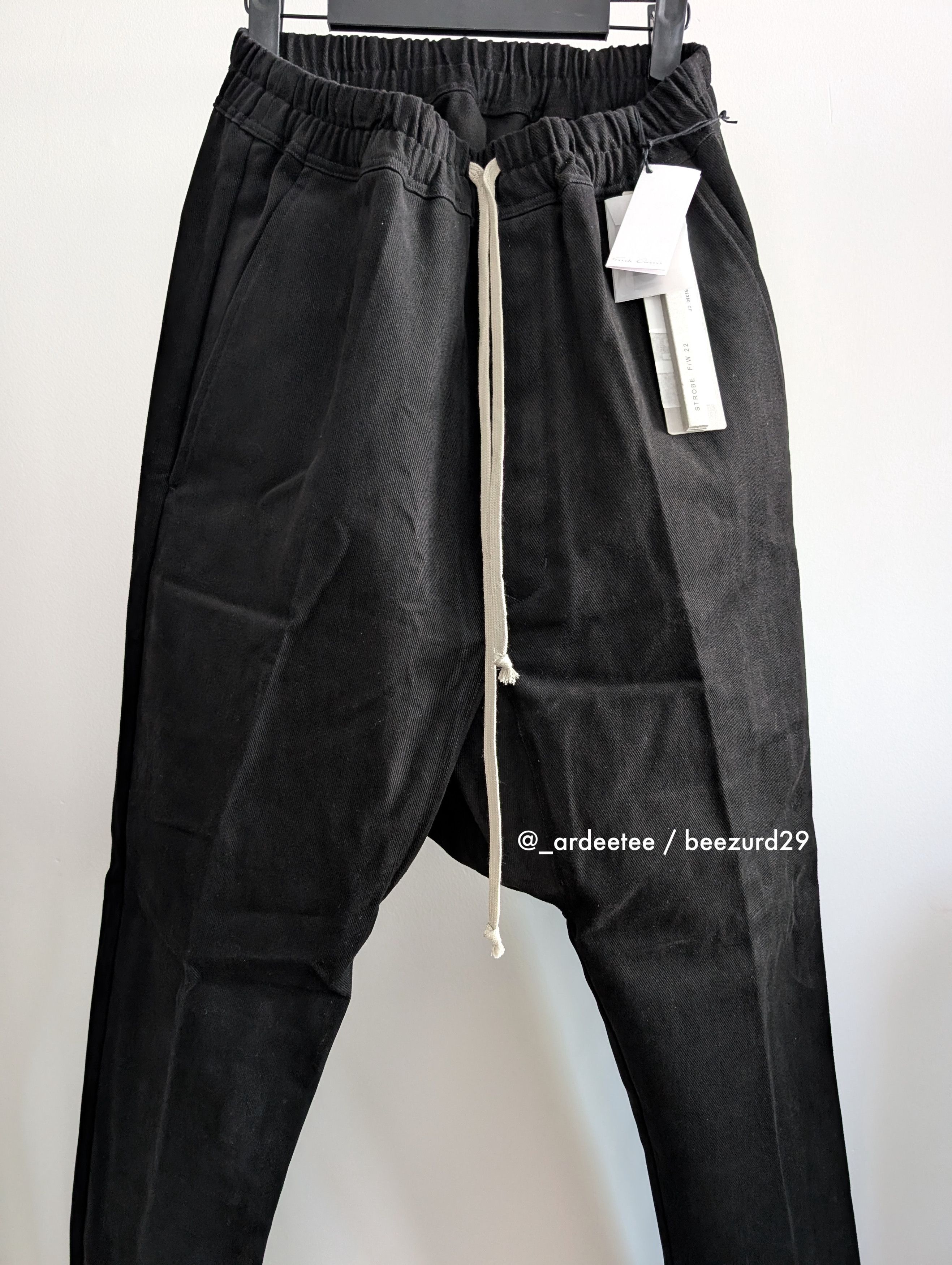 Rick Owens *NEW* TWILL FW22 DRAWSTRING DROP CROTCH PANTS 48 Size US 32 / EU 48 - 6 Thumbnail