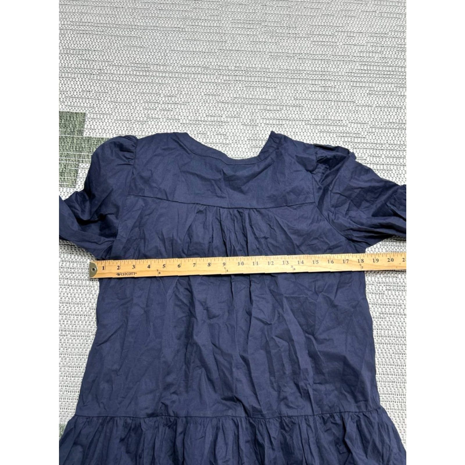 Kenzo Pomander Place Kenzo Dress Womens Medium Blue Cotton Ruffle Tiered Fit & Flare V-Neck Puff Sleeve Casual Party/Cocktail Short Vintage No Size M / US 6-8 / IT 42-44 - 5 Thumbnail