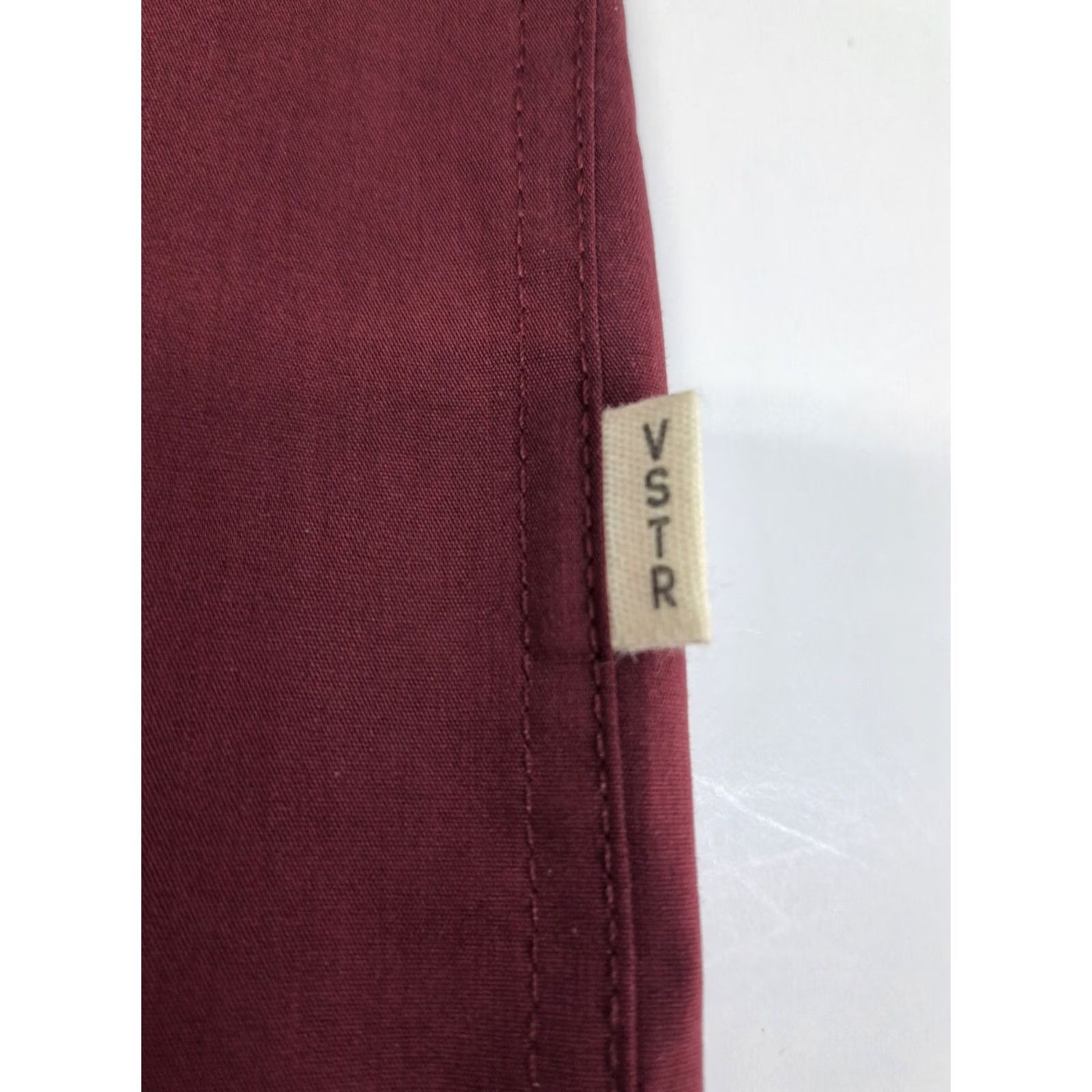 Vintage VSTR Premium Mens Short Sleeve Button-Up Stretch Shirt M Maroon Knit Casual Shirt, Win? Size US M / EU 48-50 / 2 - 7 Thumbnail