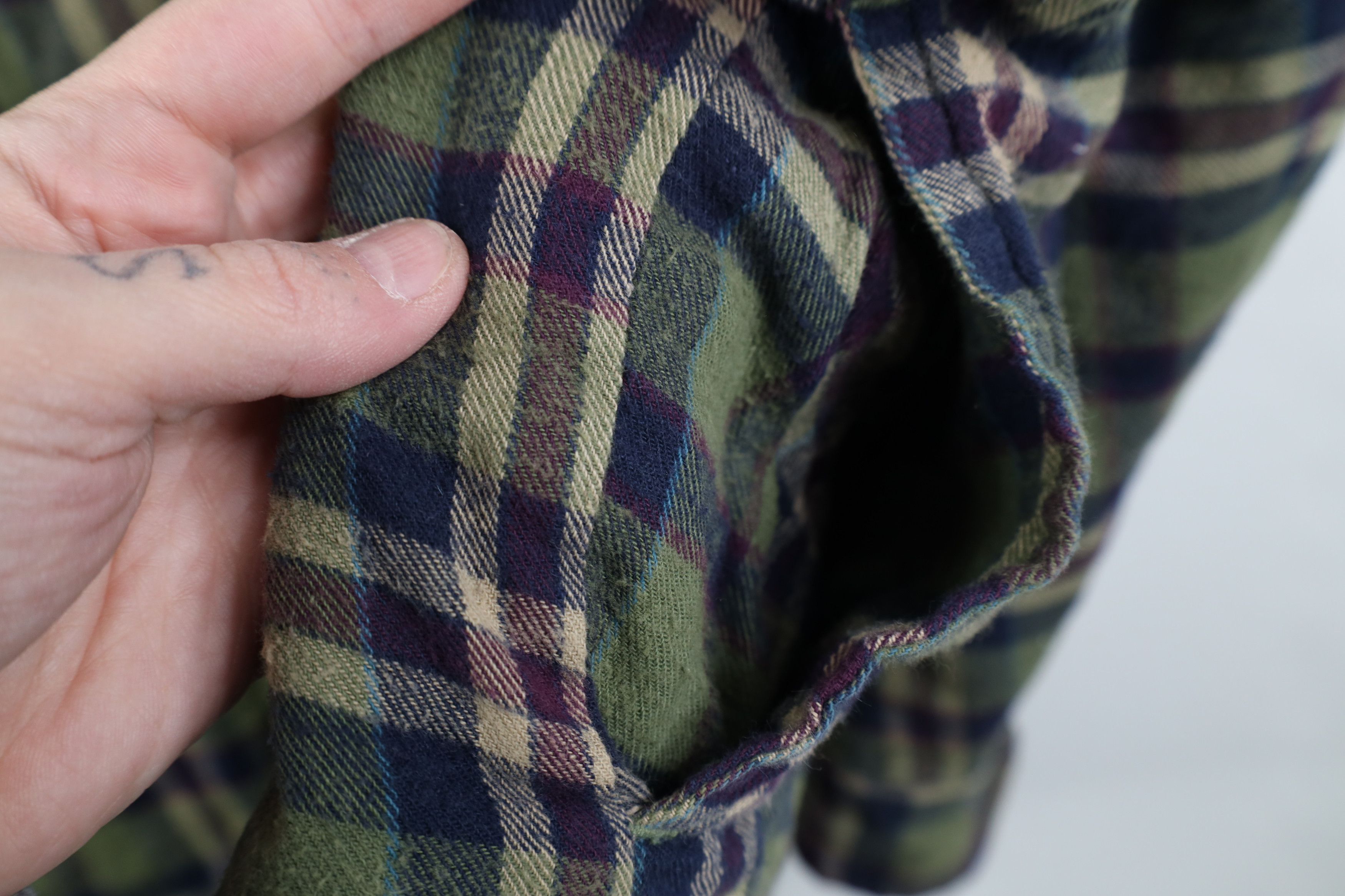 Vintage Vintage 90s Streetwear Flannel Button Shirt Jacket Jac Shirt Size US XXL / EU 58 / 5 - 8 Thumbnail