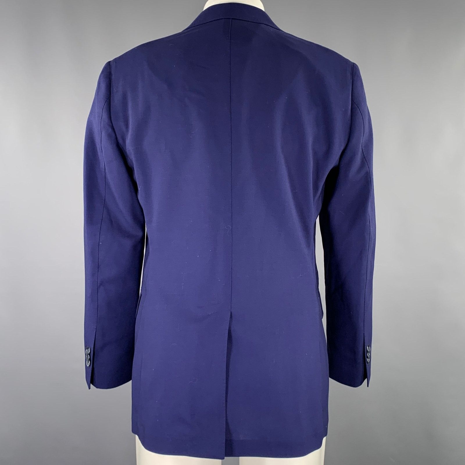 Other MAGARI Size 40 Blue Virgin Wool Notch Lapel Sport Coat Size 40S - 3 Thumbnail