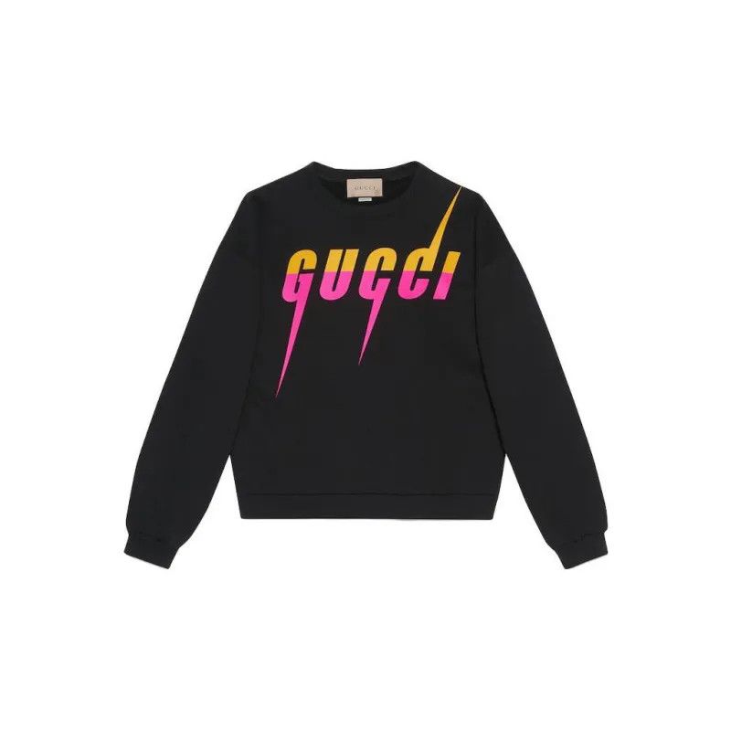 Gucci o1s1wg110225 Cotton Jersey Printed Sweatshirt in Black Size US XXL / EU 58 / 5 - 2 Thumbnail