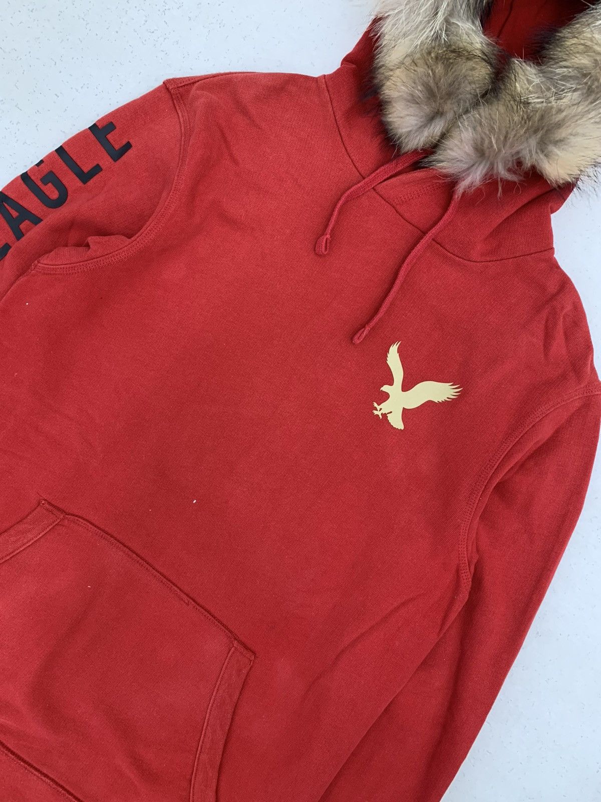 Japanese Brand Y2K AMERICAN EAGLE FUR HOODIE IFSIXWASNINE LGB STYLE Size US S / EU 44-46 / 1 - 5 Thumbnail