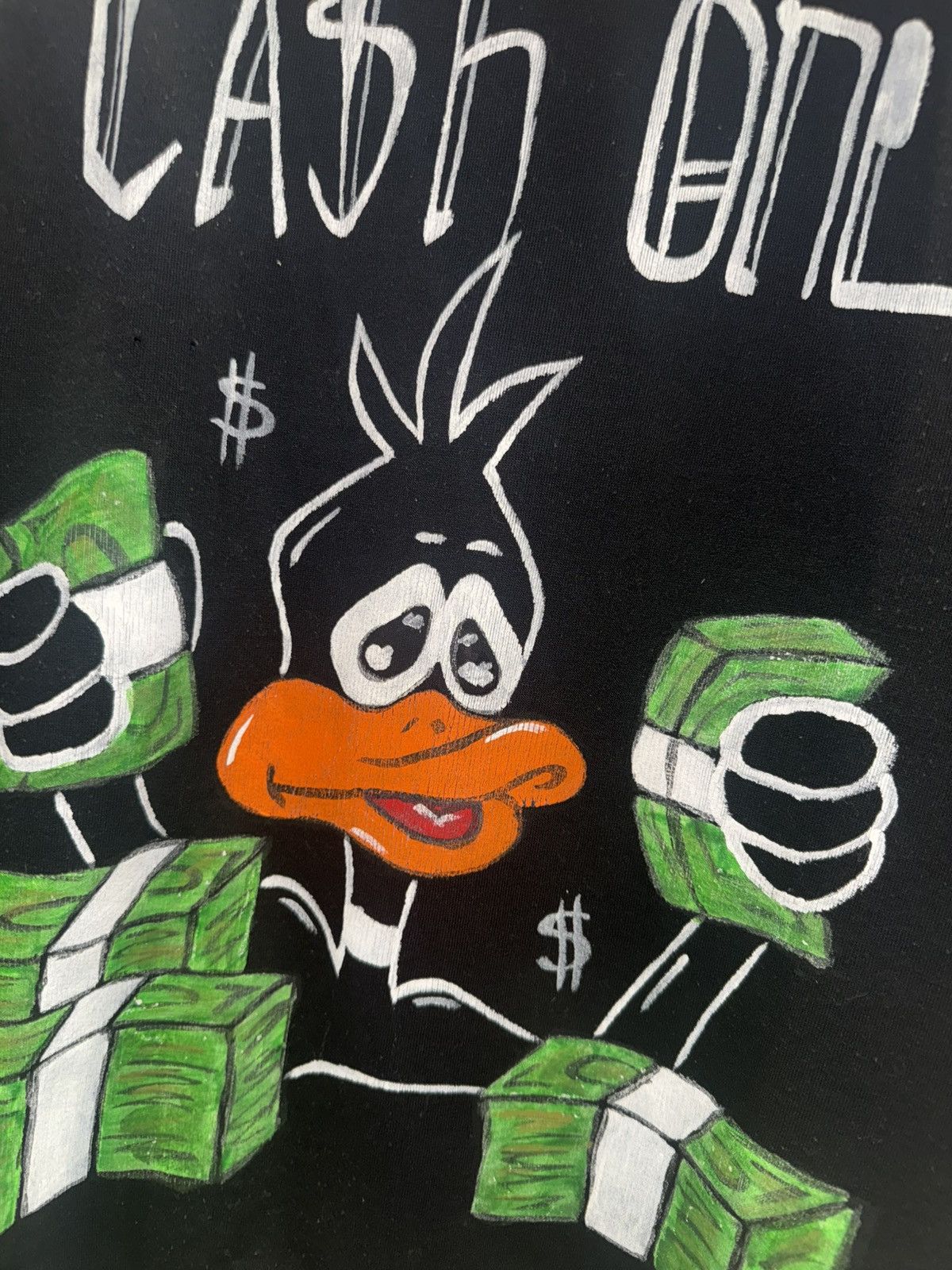 Other ‘Cash Only’ Black Painted Hoodie Size US S / EU 44-46 / 1 - 3 Thumbnail