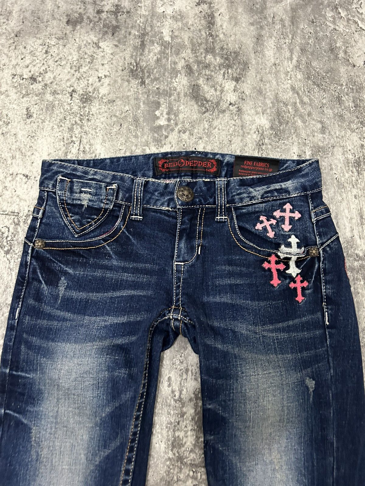 Red Pepper Jeans japan Cross logo Slim Pants - Bottoms