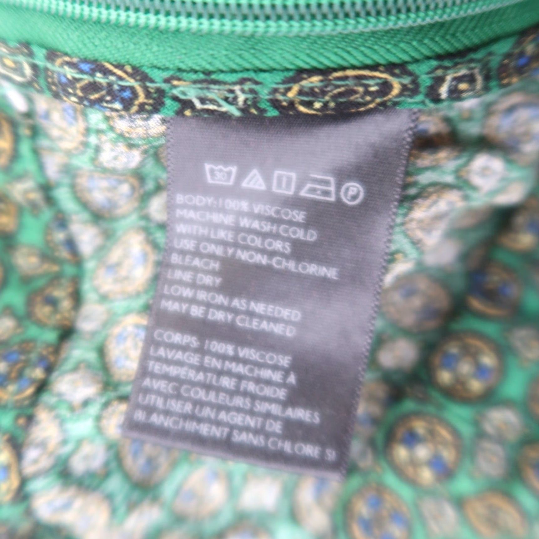 Urban Outfitters Urban Outfitters Green Geometric Print Pants 4 Wide Leg Flare Size 27" / US 4 / IT 40 - 5 Thumbnail