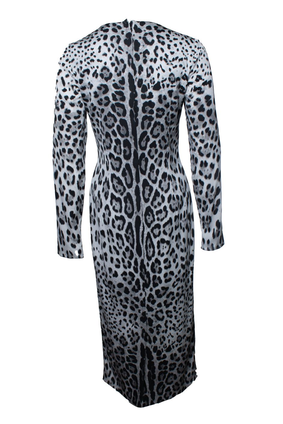 Dolce & Gabbana Dolce & Gabbana, grey leopard printed maxi dress Size S / US 4 / IT 40 - 2 Thumbnail