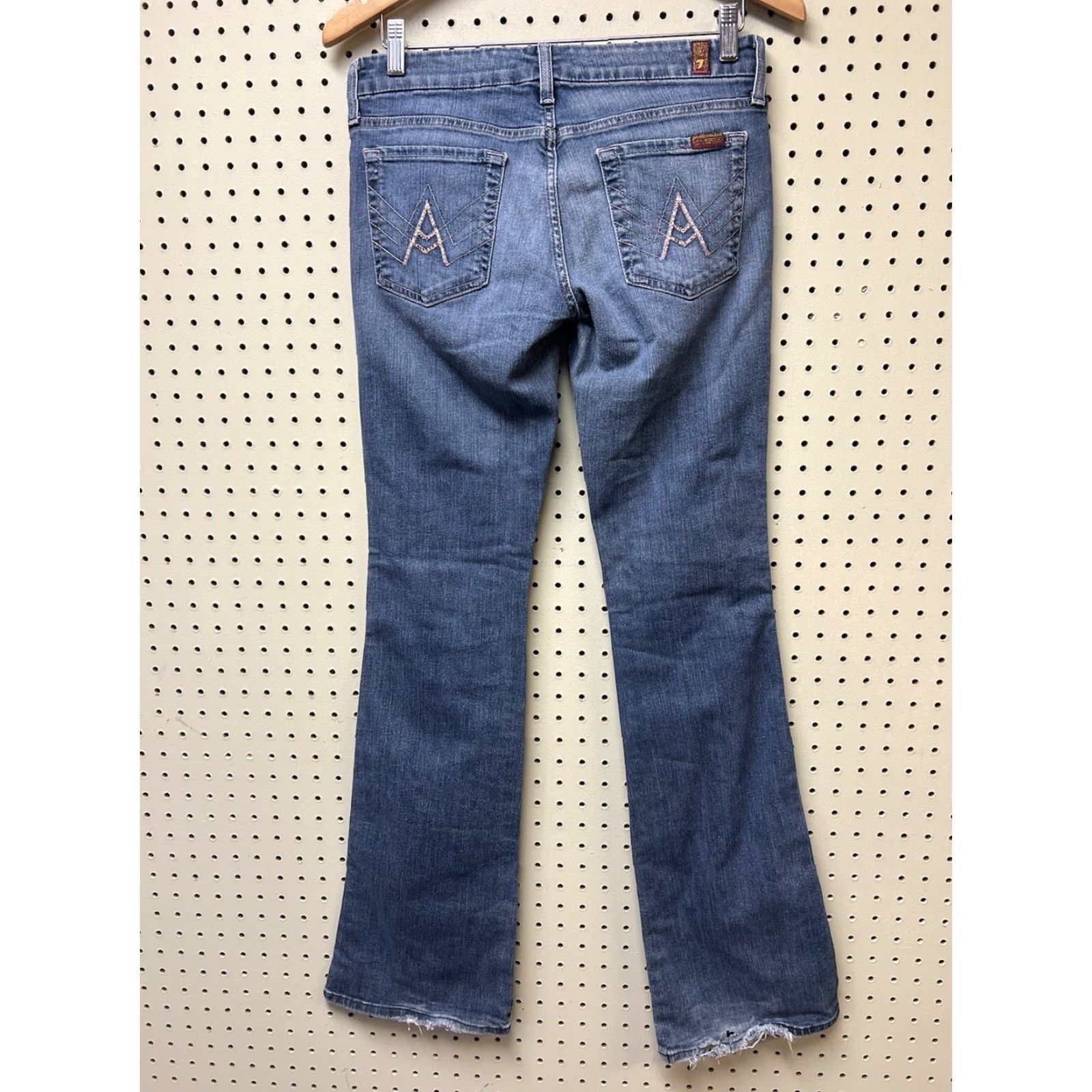 7 For All Mankind 7 For All Mankind Jeans Womens 28 Blue Denim 5-Pocket Straight Regular Size 28" / US 6 / IT 42 - 3 Thumbnail