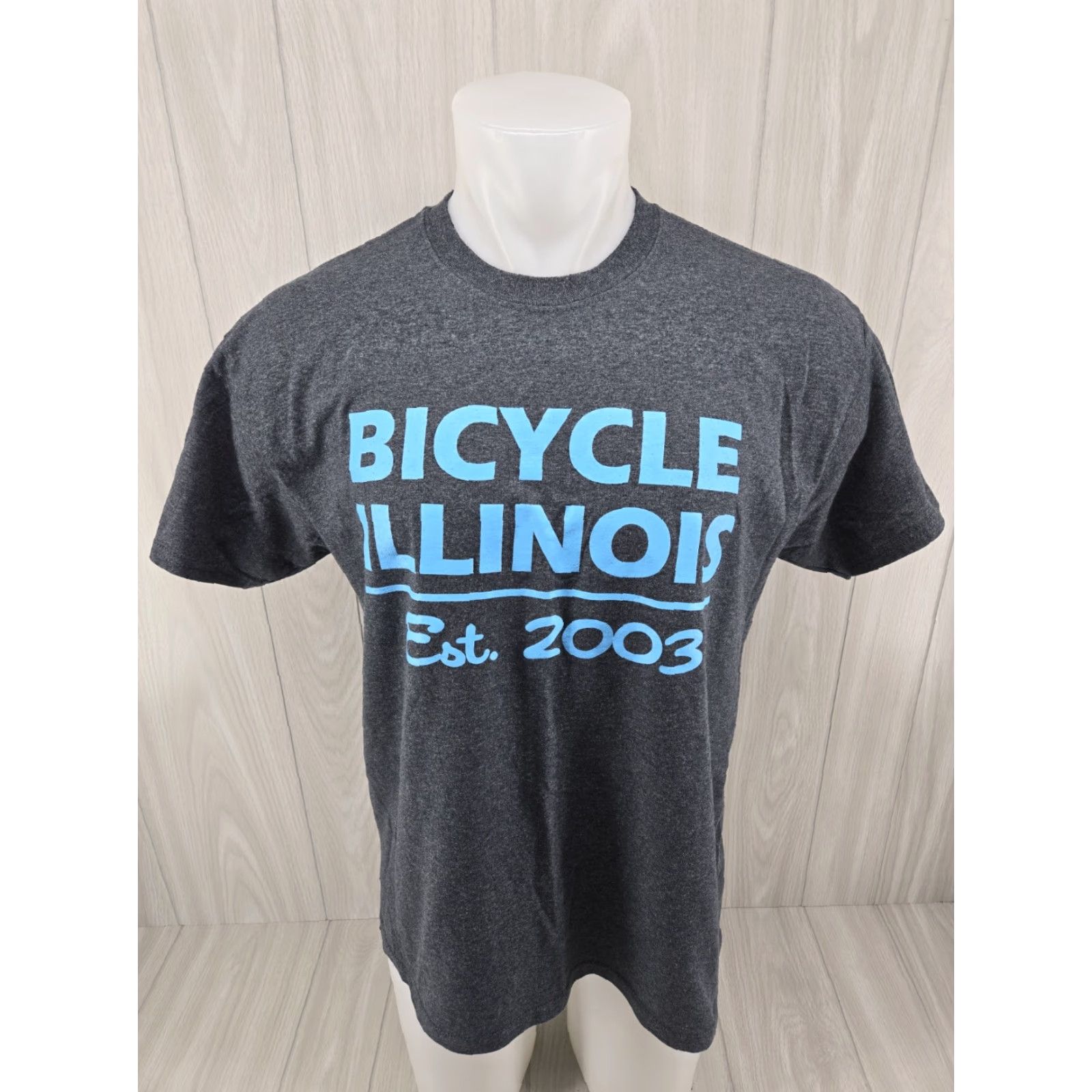Gildan VINTAGE Gildan Illinois Bicycling Touring Company Shirt L Gray Shirt Mens Size US L / EU 52-54 / 3 - 3 Thumbnail