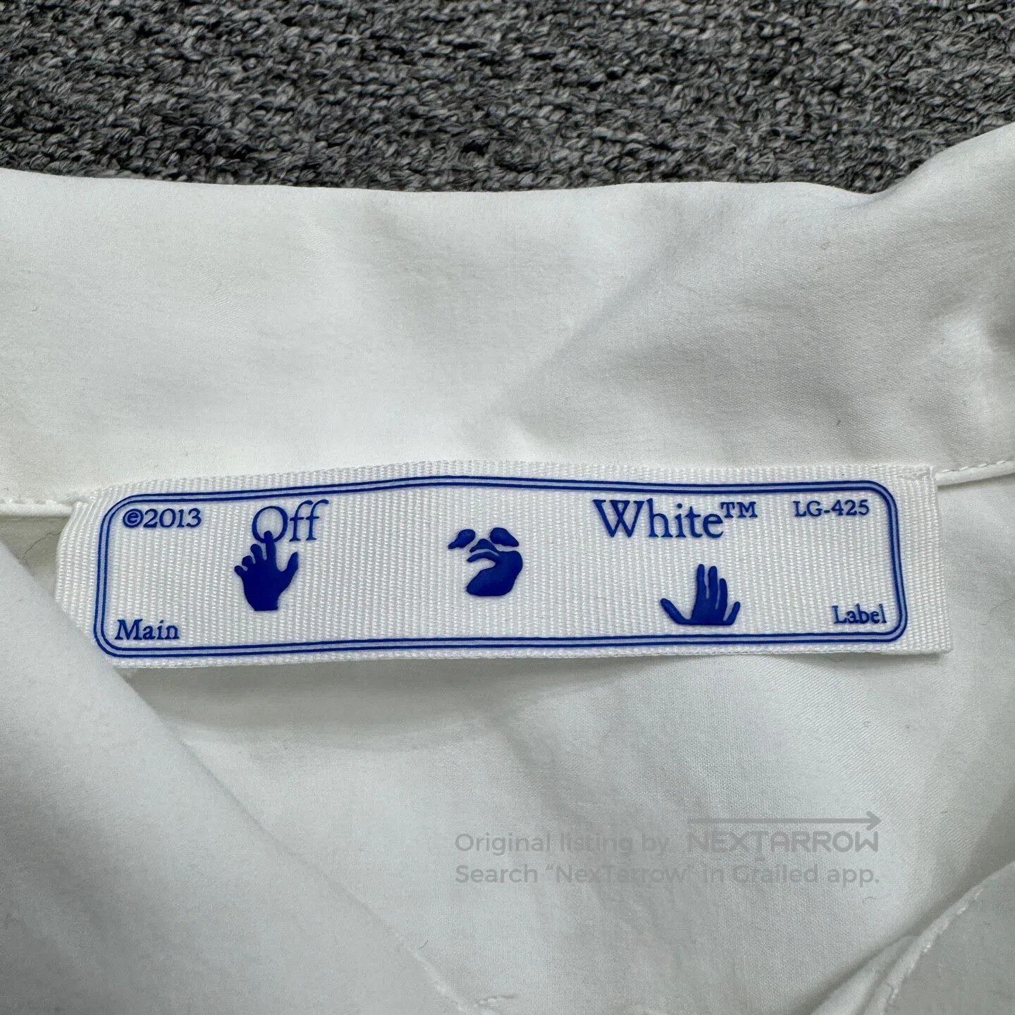 Off-White off-white Embroidered letter-print short-sleeved shirt| Size US S / EU 44-46 / 1 - 3 Thumbnail