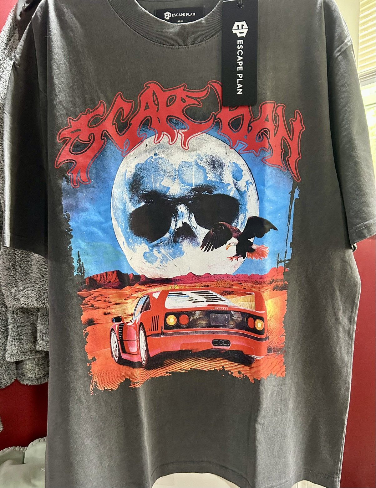 Other Escape Plan - “No Risk No Reward” Tee in Charcoal Grey Lg Size US L / EU 52-54 / 3 - 10 Thumbnail