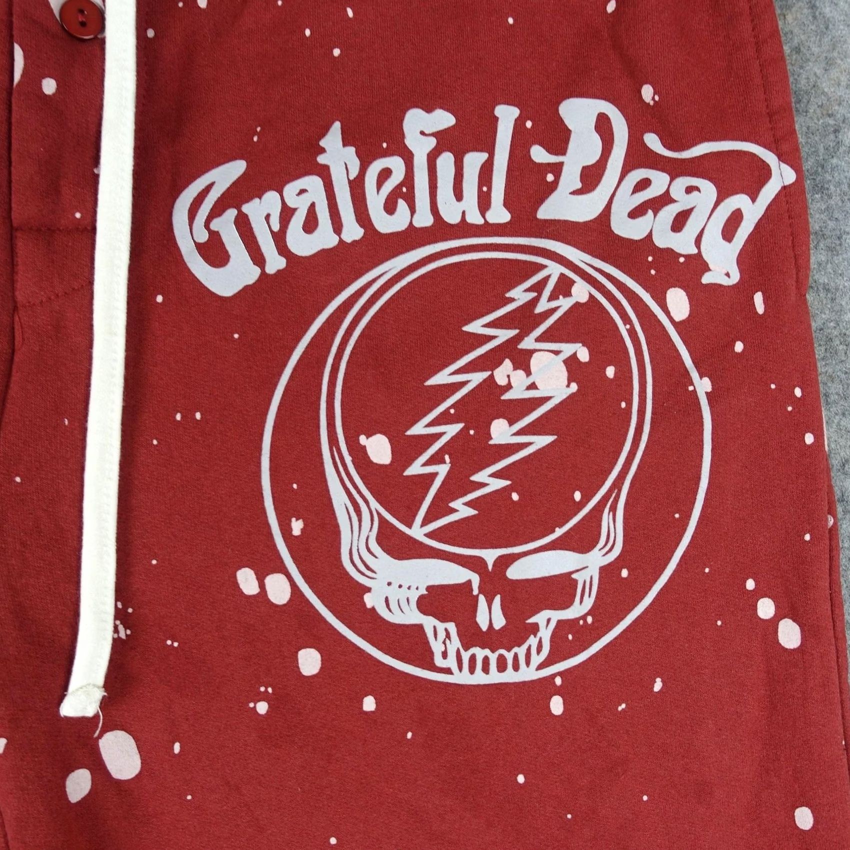 Mad Engine Grateful Dead Pants Mens Medium Red Mad Engine Fleece Sweatpants Lounge Graphic Size US 31 - 2 Thumbnail
