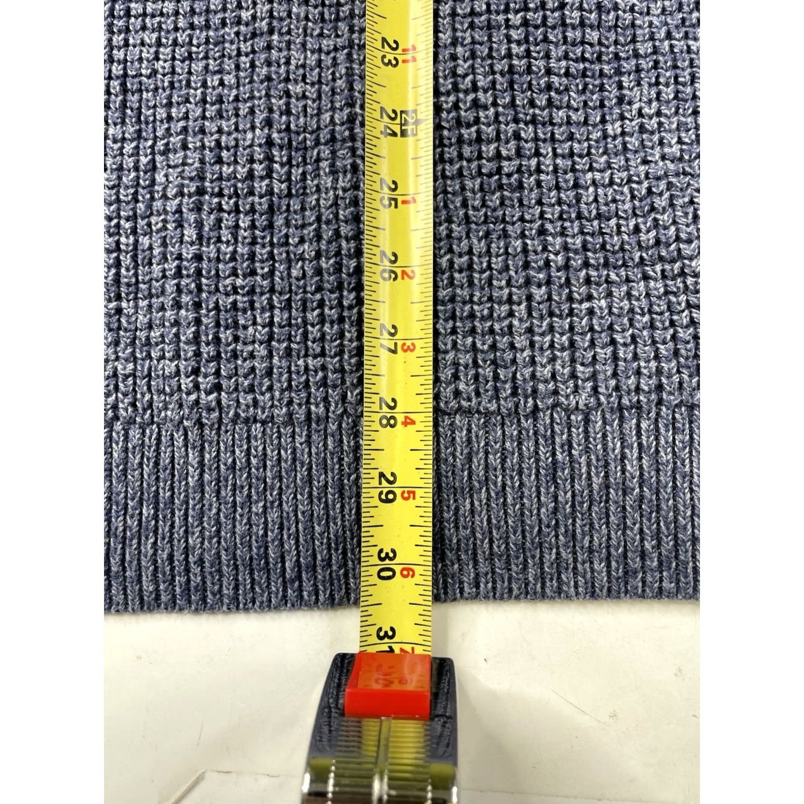 Vintage L.L. Bean Sweater 1/4 Zip Waffle-Knit Heavy Mens 3XLT Blue Cotton Mock Neck Pullover Big & Tall Size US XXL / EU 58 / 5 - 5 Thumbnail