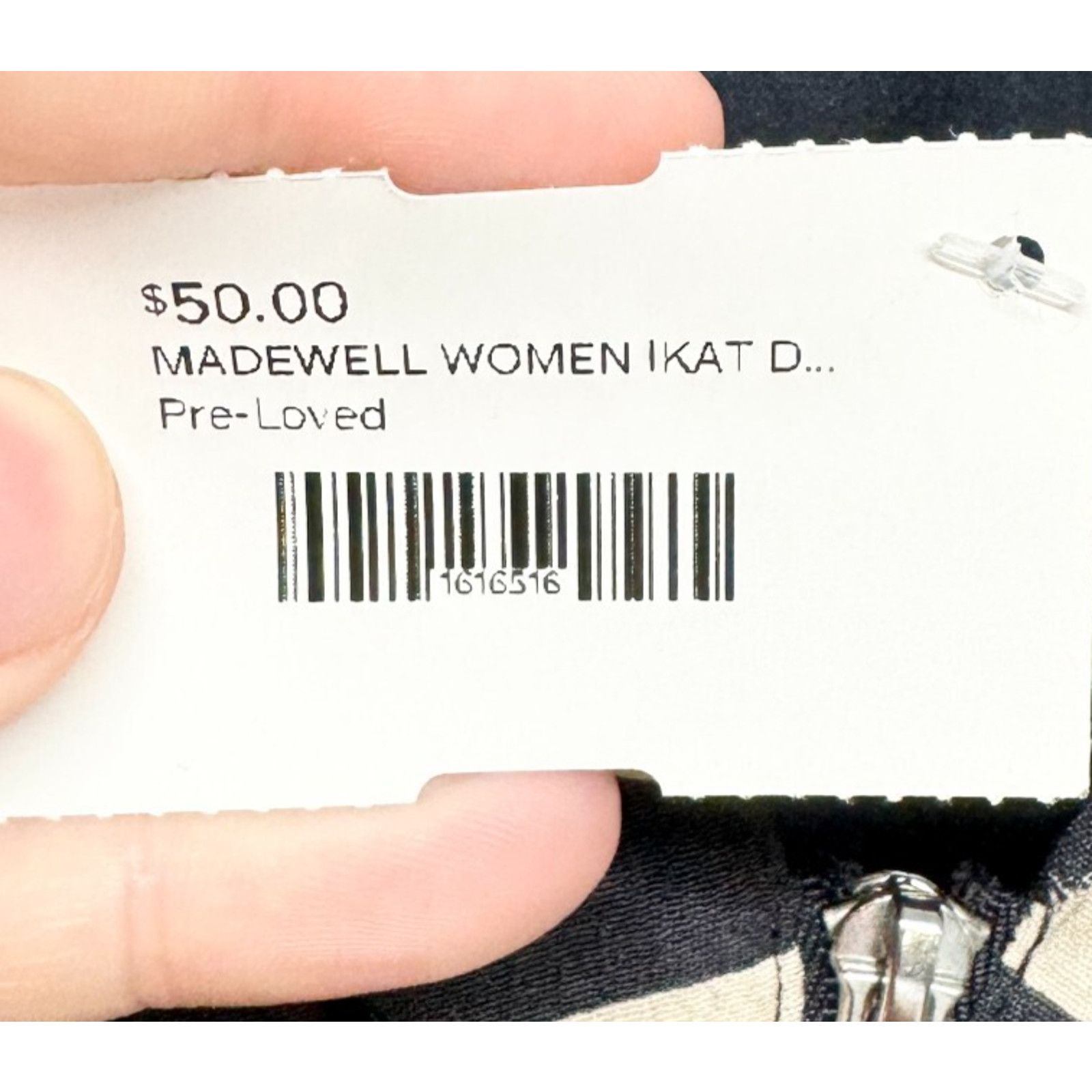 Madewell Madewell Dress Size 4 Navy Ikat Dash Short Sleeve Shift Mini Size S / US 4 / IT 40 - 3 Thumbnail