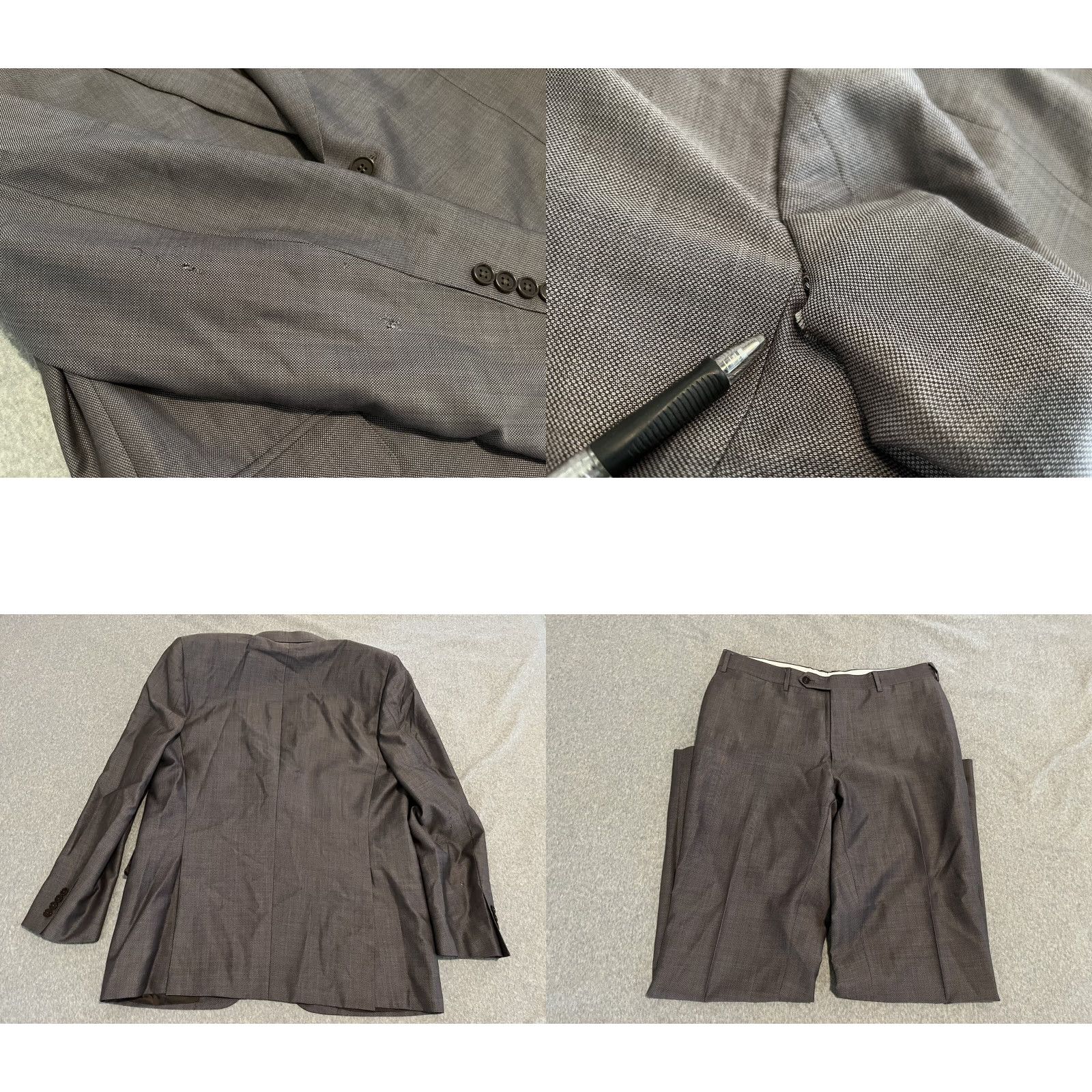 Canali VINTAGE Canali 1934 Travel Wool Mohair Suit Mens 46R Jacket 34x32 Pants Gray 2 Piece Mens Size 34R - 8 Thumbnail