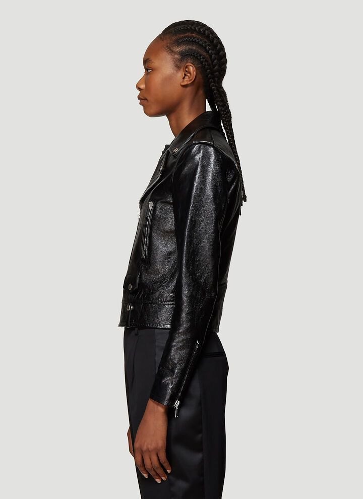 Saint Laurent Paris o1bcso1str1224 Motorcycle Jacket in Black Size XS / US 0-2 / IT 36-38 - 3 Thumbnail