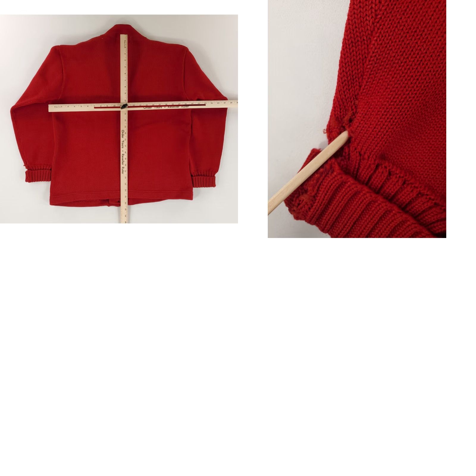 Holloway VINTAGE Burean Holloway Sweater Cardigan Wool VTG 50s 60s Red Mens XL Size US XL / EU 56 / 4 - 9 Thumbnail