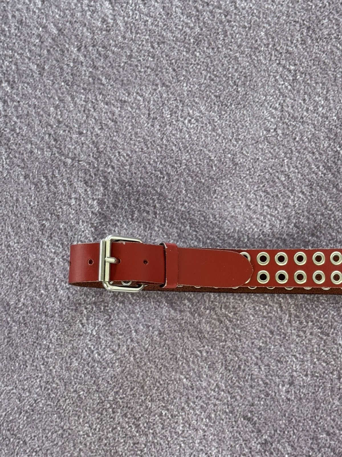 Japanese Brand Vintage Real Leather Grunge Vibe Y2K Japanese Studded Belt Size ONE SIZE - 2 Thumbnail