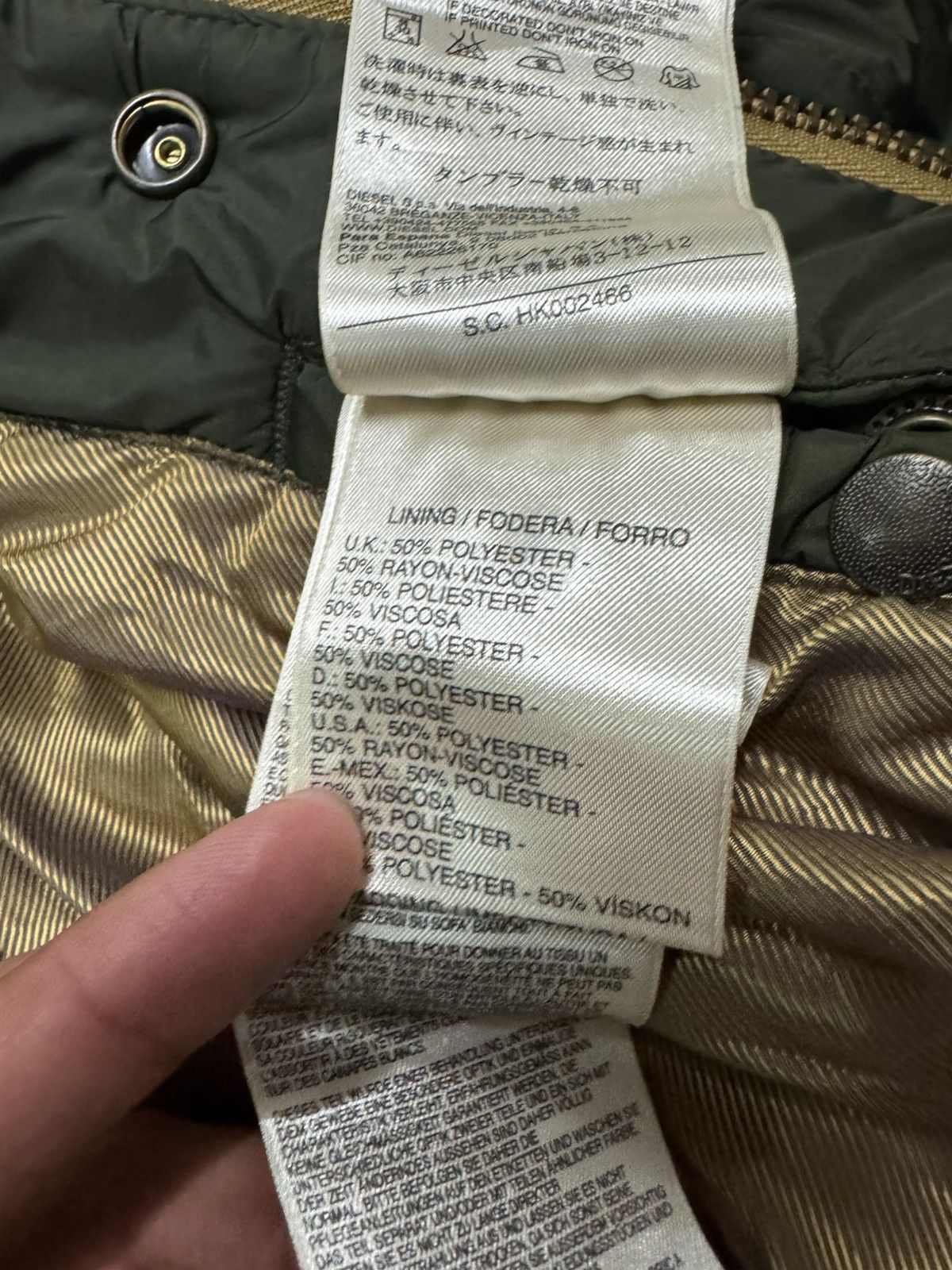 Diesel 💥VINTAGE Y2K DIESEL-CO OLIVE GREEN MILITARY DISTRESS BOMBERS Size US S / EU 44-46 / 1 - 14 Thumbnail
