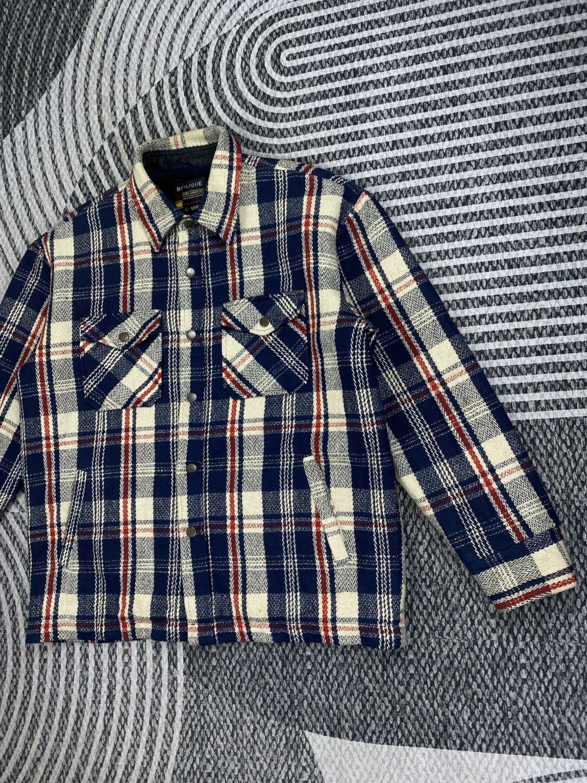 Vintage Vintage REPLIQUE Checked Western Jacket Size US L / EU 52-54 / 3 - 4 Thumbnail