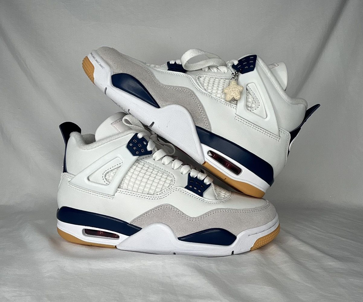 Nike Air Jordan 4 x Nike SB Navy Blue B-Grade Size US 6 / EU 39 - 1 Thumbnail