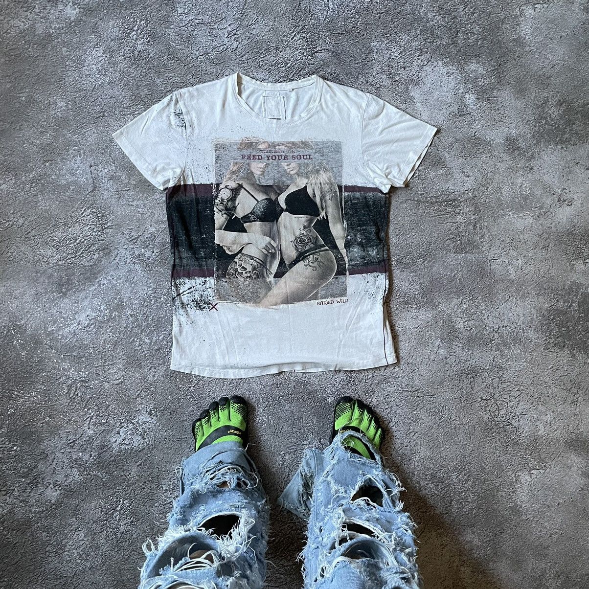 Vintage Vintage Y2K Sun Faded Graphic Tee Streetwear Grunge Slim M Size US M / EU 48-50 / 2 - 1 Thumbnail