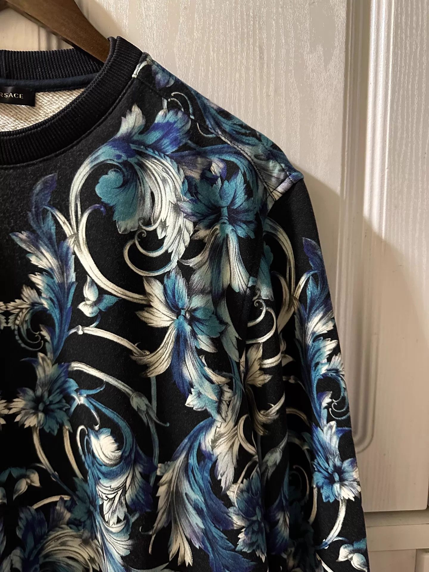 Versace Versace Main Line Blue Gold Baroque Hoodie L Size US L / EU 52-54 / 3 - 5 Thumbnail