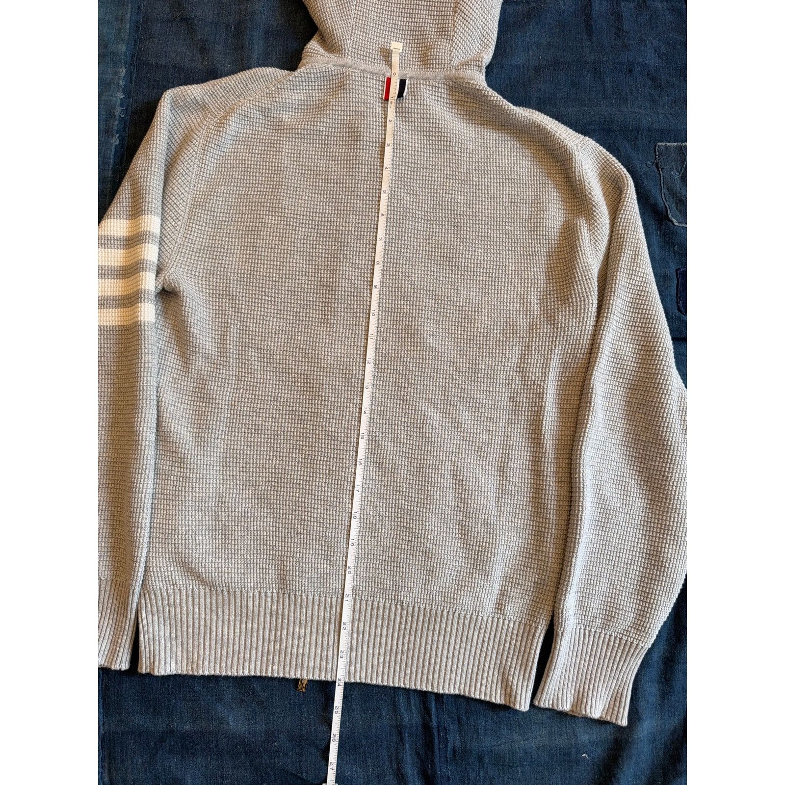 Thom Browne $1,850 Thom Browne Linen Cotton 4-Bar Relaxed Fit Zip hoodie Size US S / EU 44-46 / 1 - 7 Thumbnail