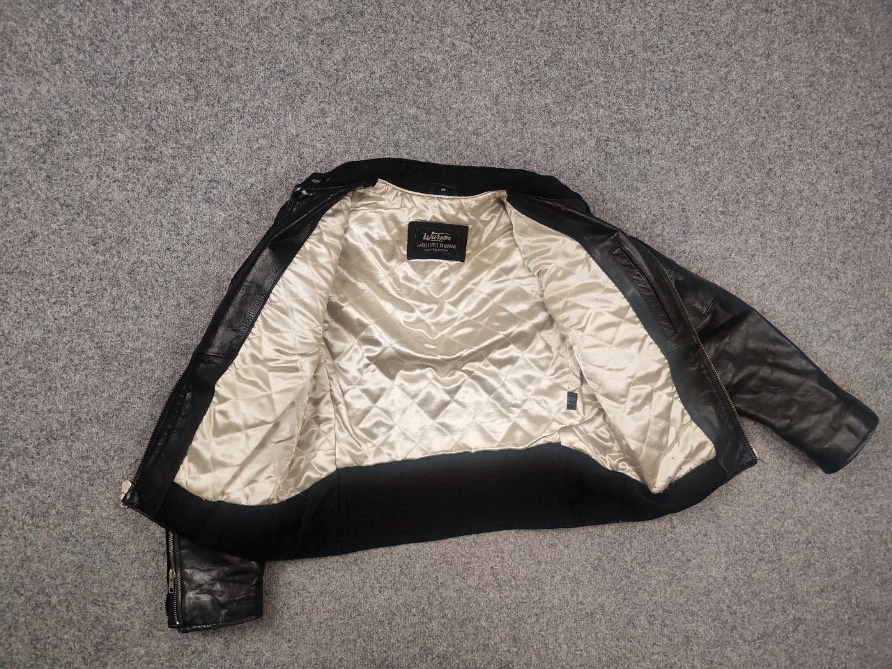 Vintage Warson Vintage Speed Black Leather Retro Motorcycle jacket Size US M / EU 48-50 / 2 - 14 Thumbnail