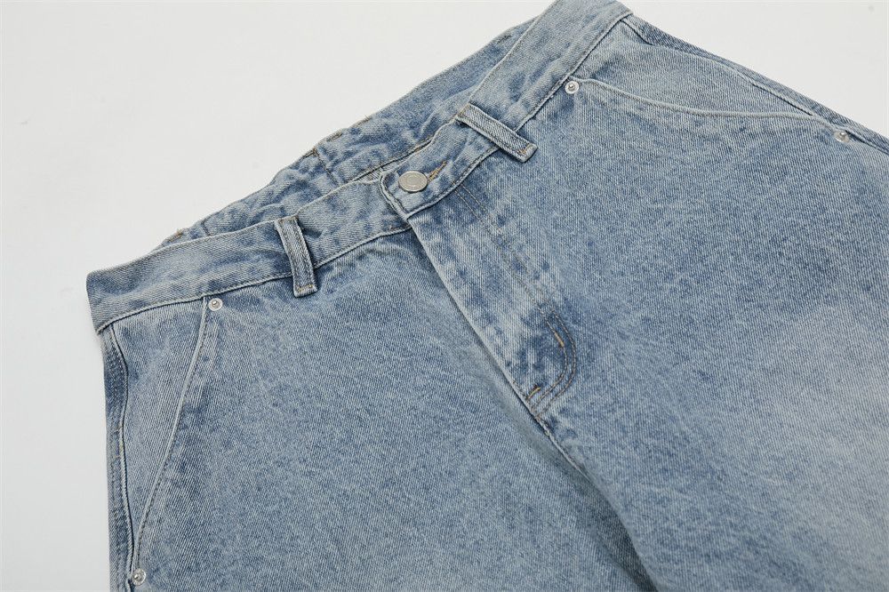 Japanese Brand × Jean Men's loose straight hip-hop street washed scimitar jeans Size US 32 / EU 48 - 4 Thumbnail