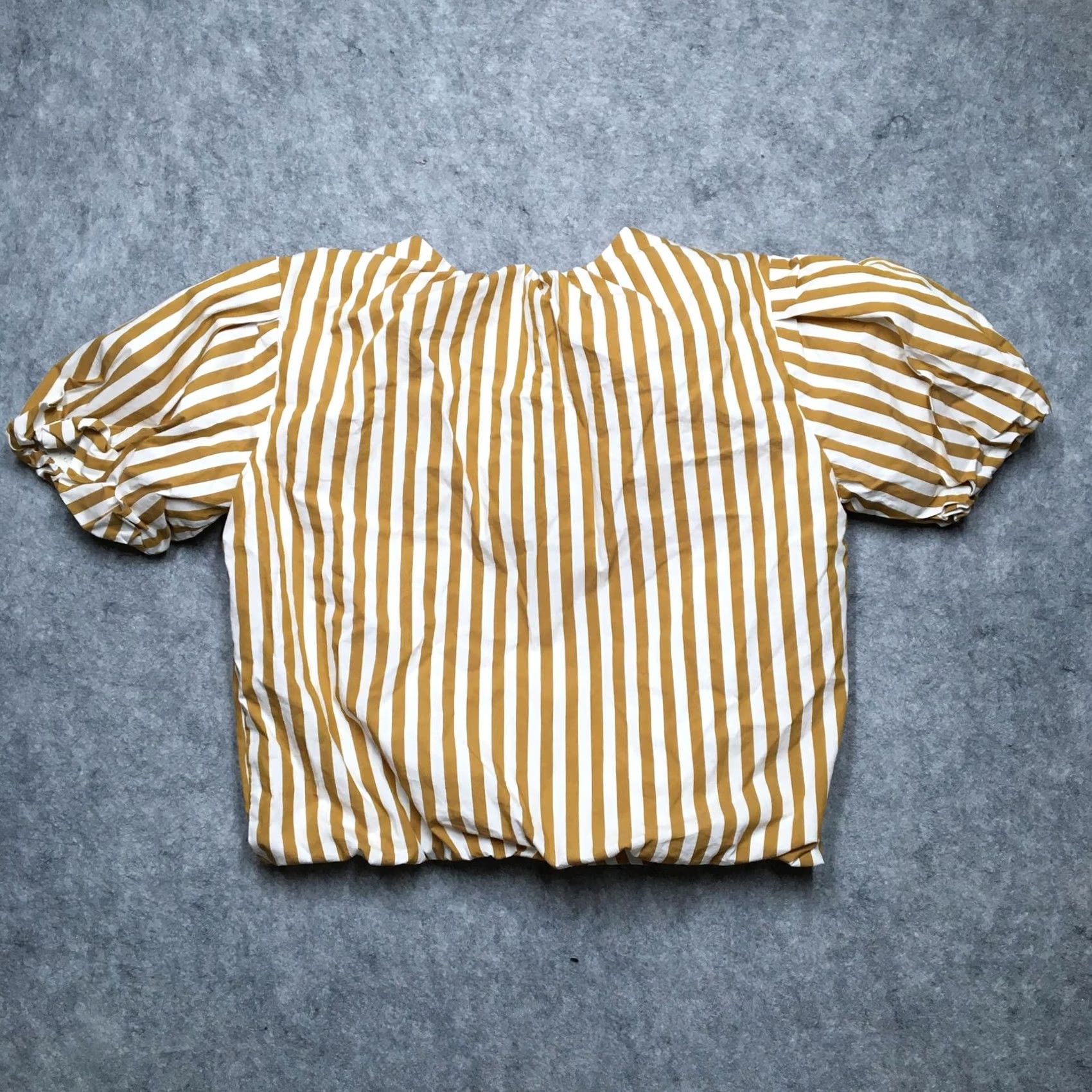 AYR AYR 2 Piece Pajama Set Womens Small Yellow White Striped Shirt Pants Elastic Set/Outfit Size S / US 4 / IT 40 - 4 Thumbnail
