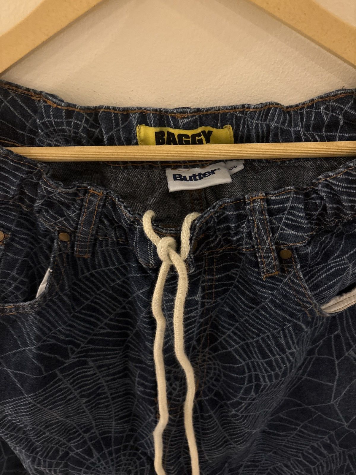 Butter Goods Navy Spider Web Butter Jeans Size US 36 / EU 52 - 2 Thumbnail